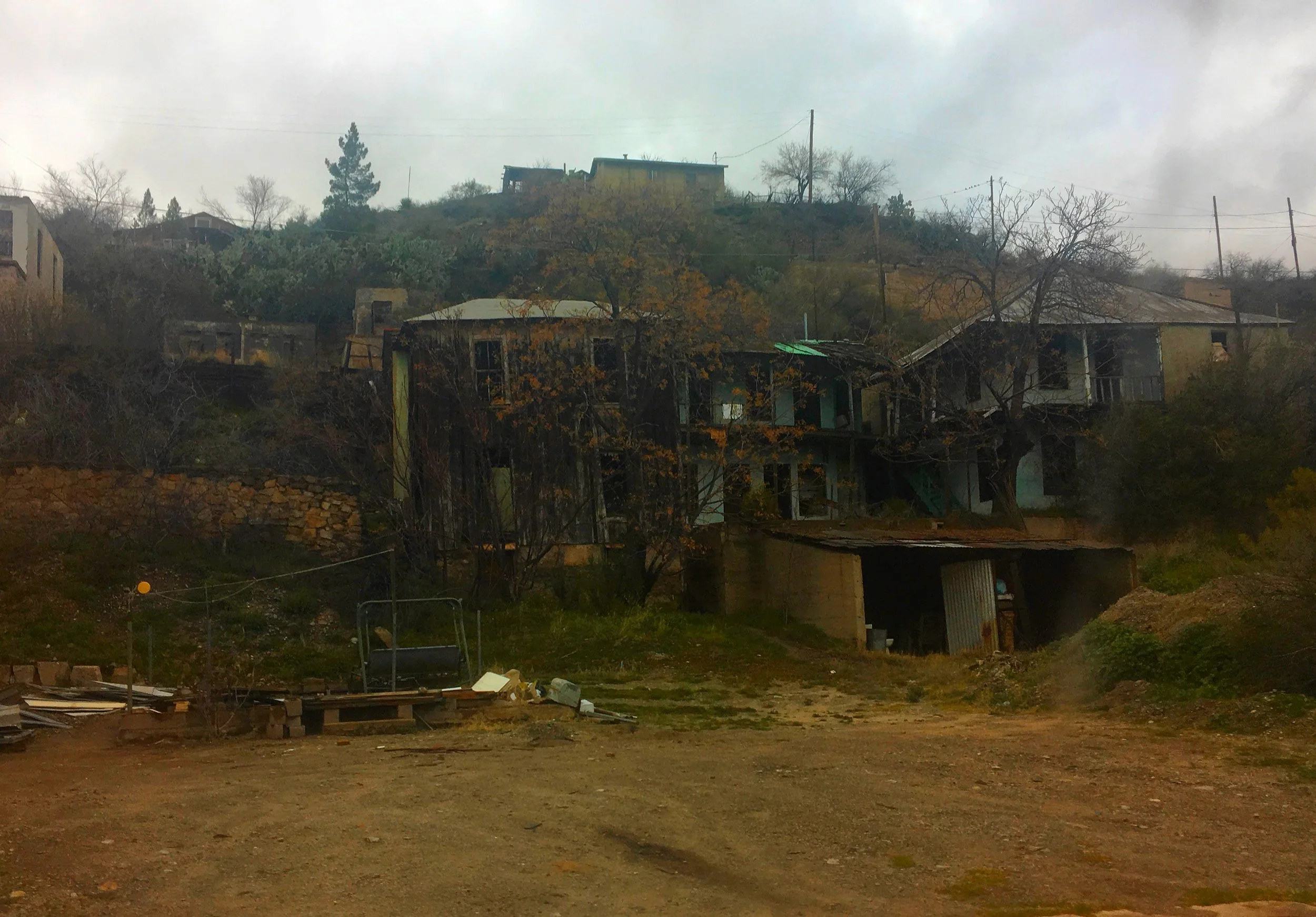 An old dilapidated and abandoned building in Miami, Arizona.