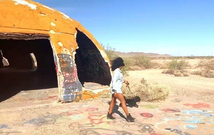 I&rsquo;m a sucker for a desolate desert mountain backdrop and this land had not only the Casa Grande Mountains, but big yellow weird things. If you never got to see those domes in the desert, well, I&rsquo;m sad to tell you that the town of Casa Gra
