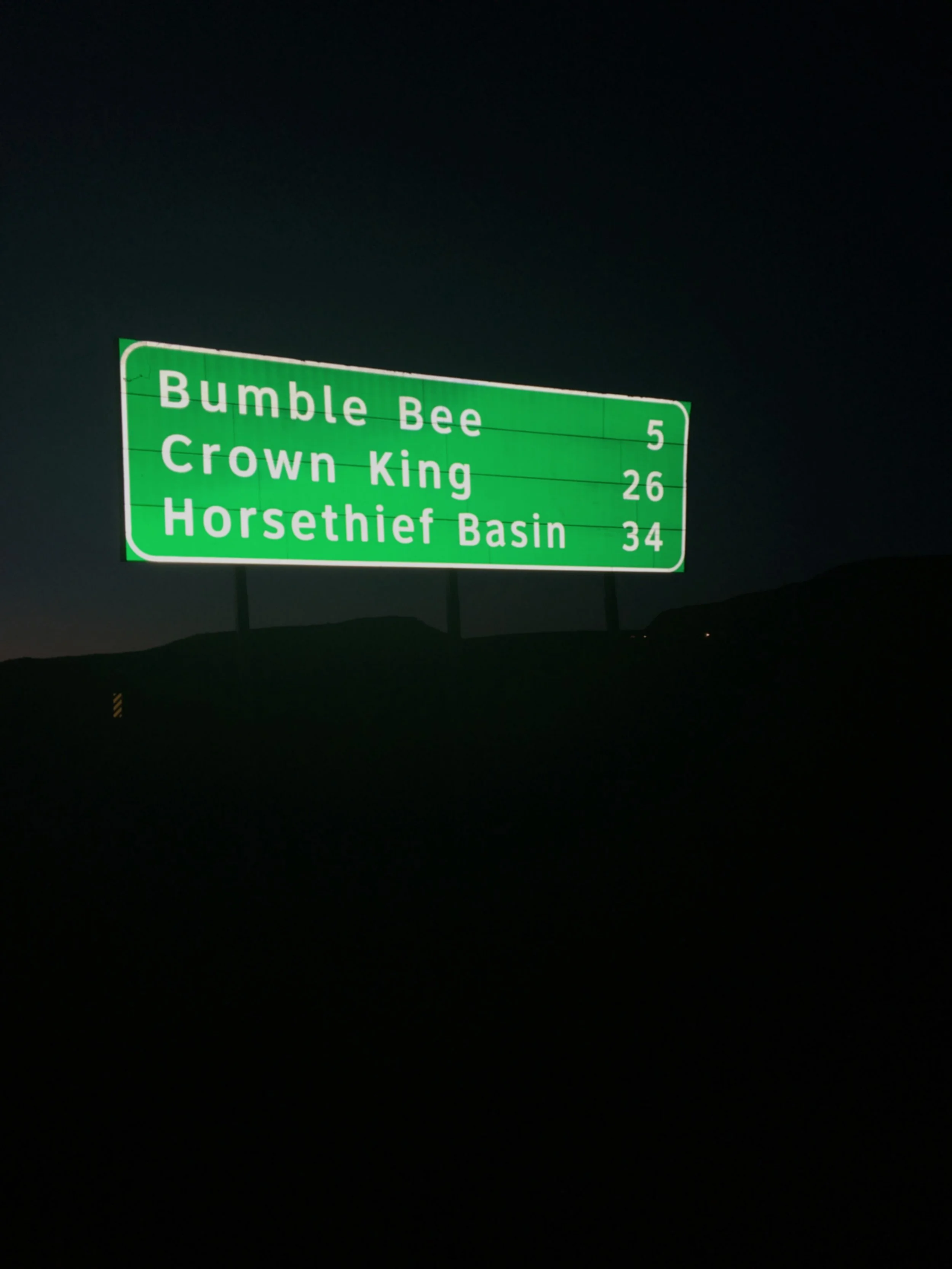 bumble-bee-crown-king-horsethief-basin-road-sign-arizona-night.JPG