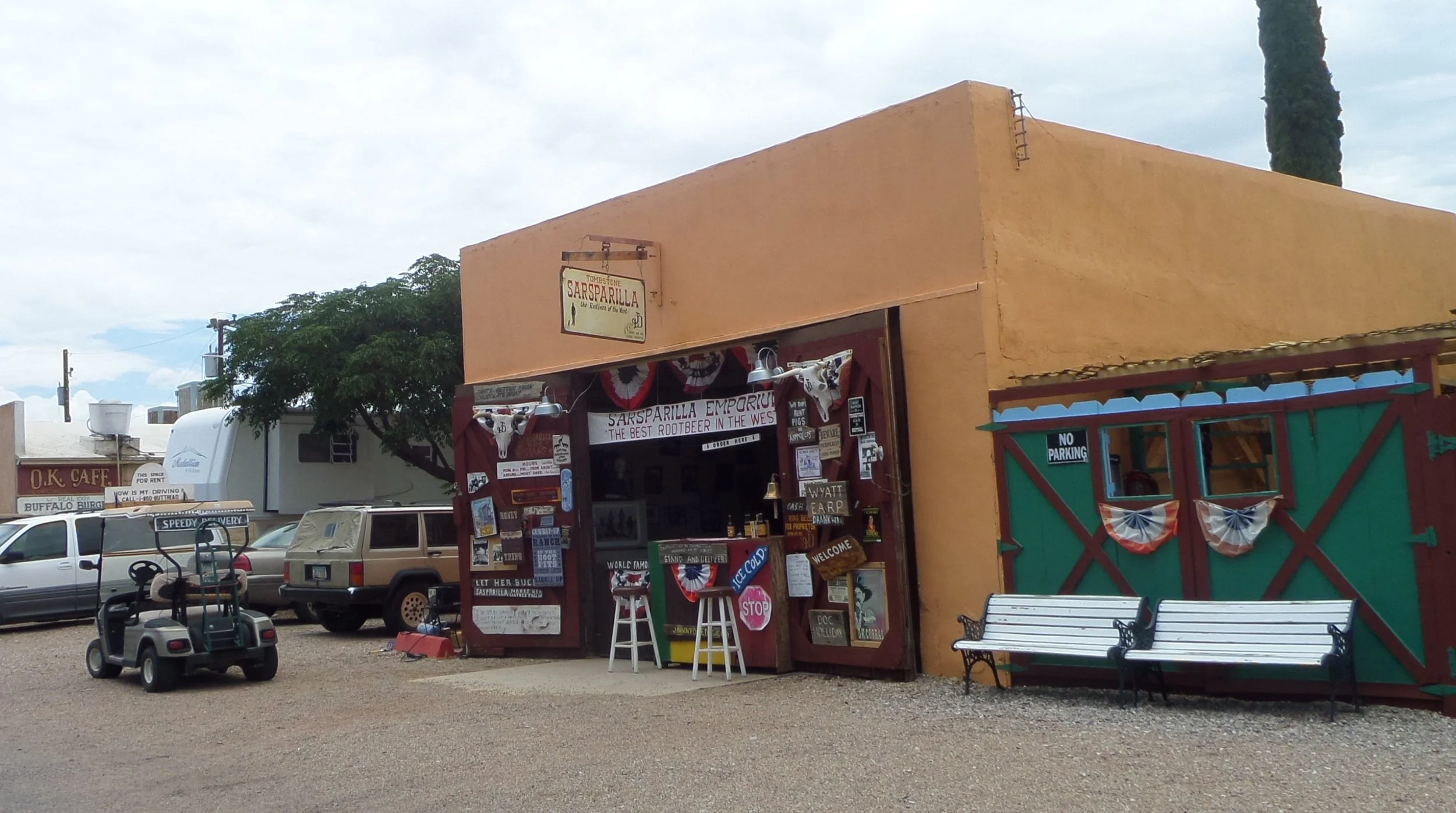 Adobe storefront in Tombstone, Arizona