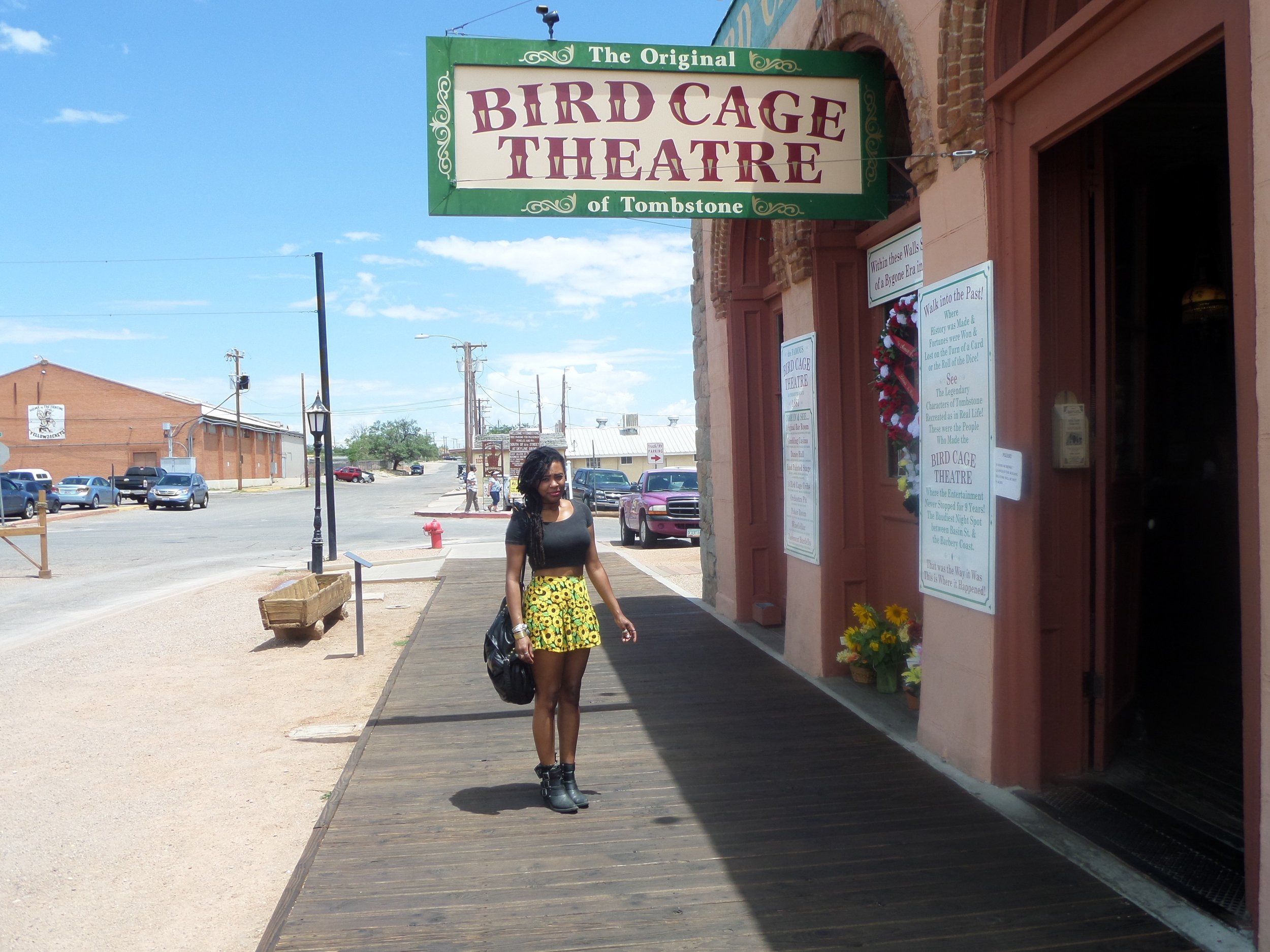 Exterior of the Bird Cage Theatre in Tombstone, Arizona