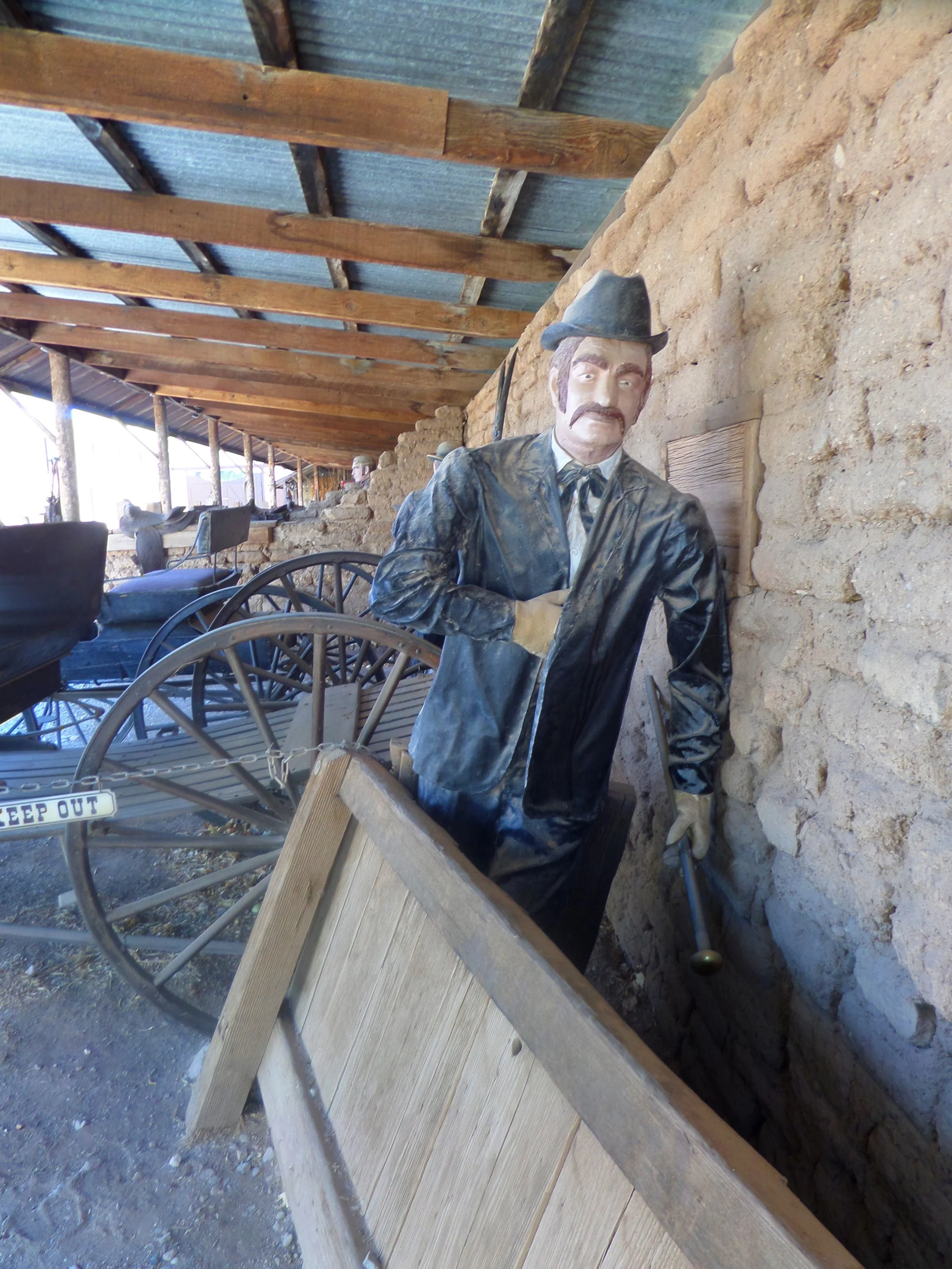 Old West lawman-themed statue in Tombstone, Arizona