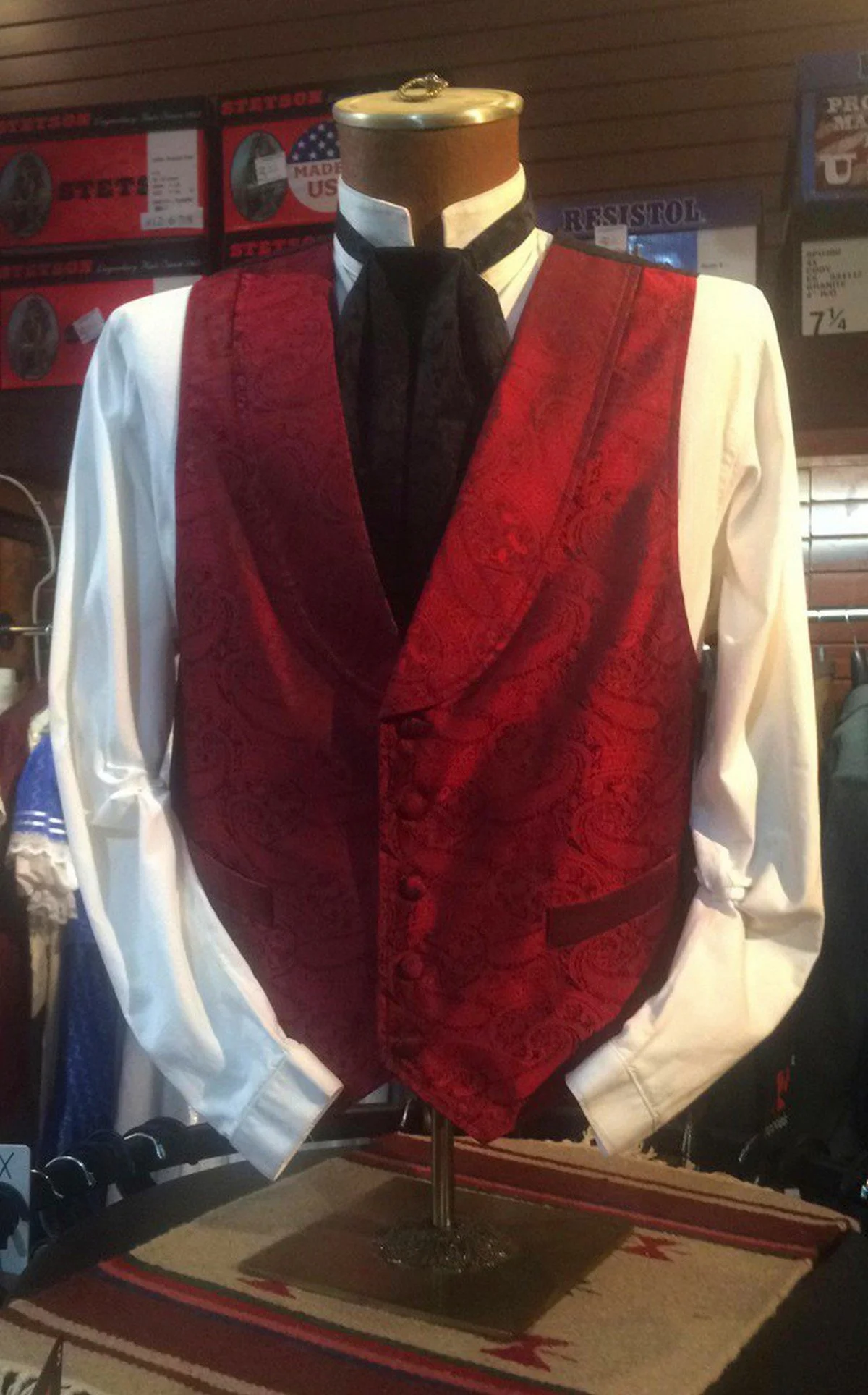 Doc Holliday–style outfit on display in Tombstone, Arizona