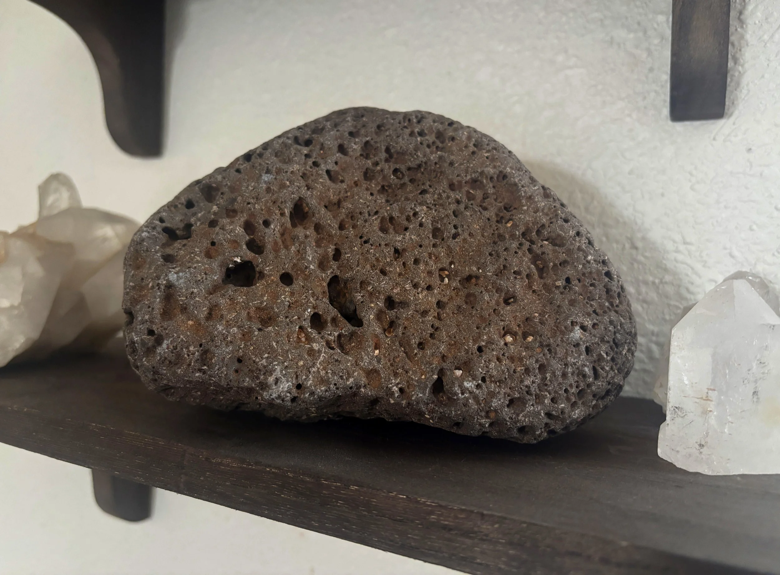 Close-up of porous lava rock highlighting natural volcanic texture
