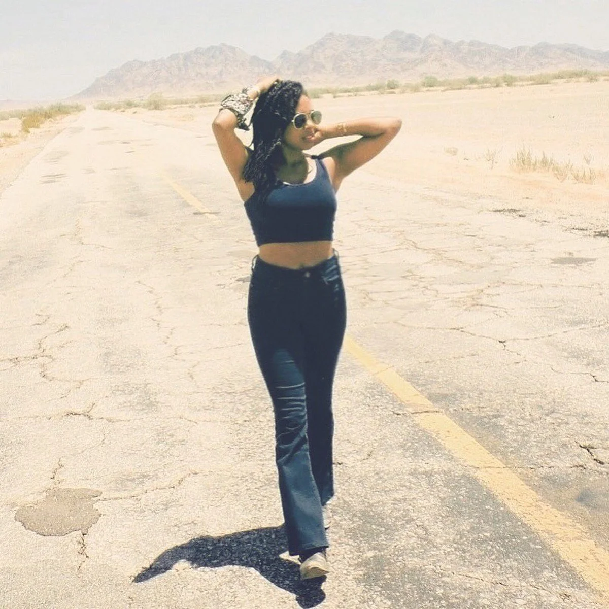 Bandit Belanger DaMori, founder of Desert Prowl, photographed in the American Southwest desert landscape.