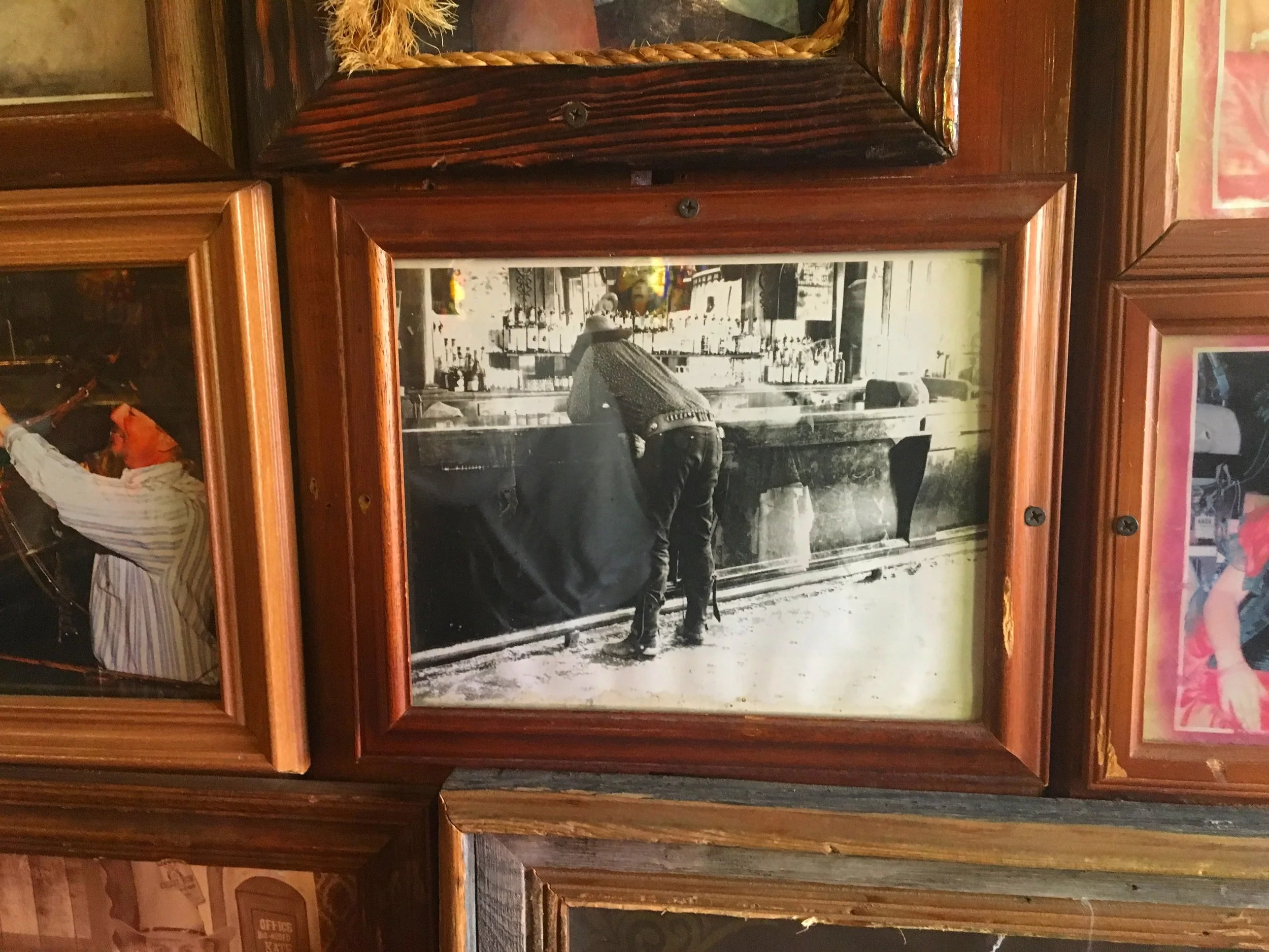 Historic Old West photograph displayed on the wall inside Big Nose Kate’s Saloon in Tombstone, Arizona.