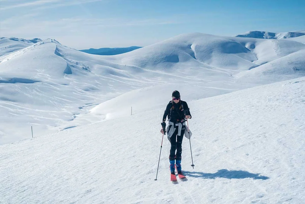 Cross-country skinning on the Kosciuszko plateau