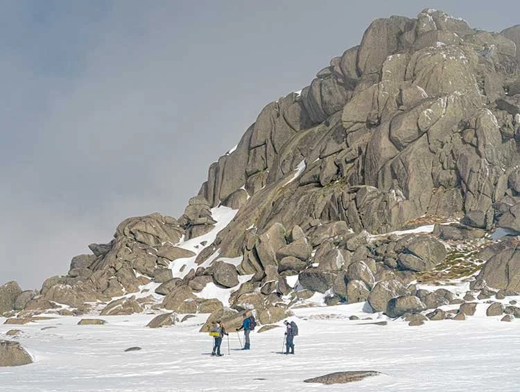 Group snowshoeing in the Snowy Mountains