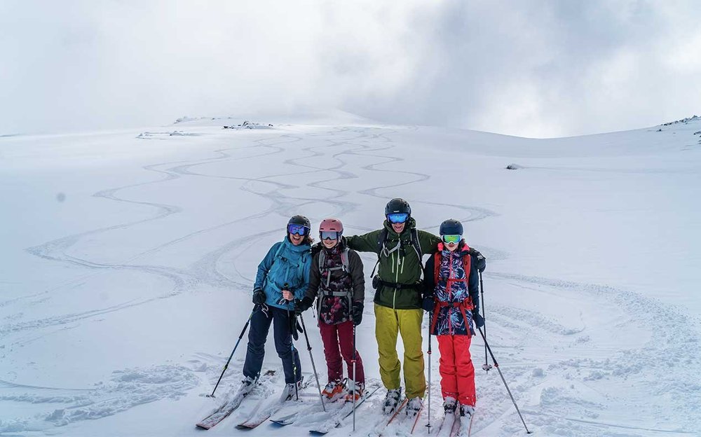 Group at Seamans Hut on the Kosciuszko tour