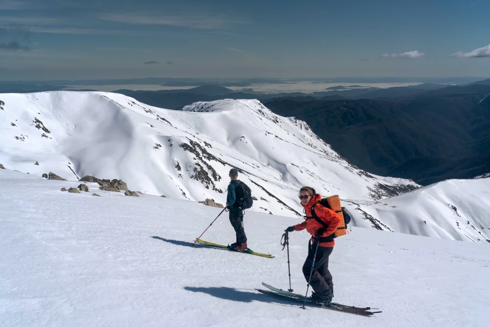Skiing in the Snowy Mountains backcountry