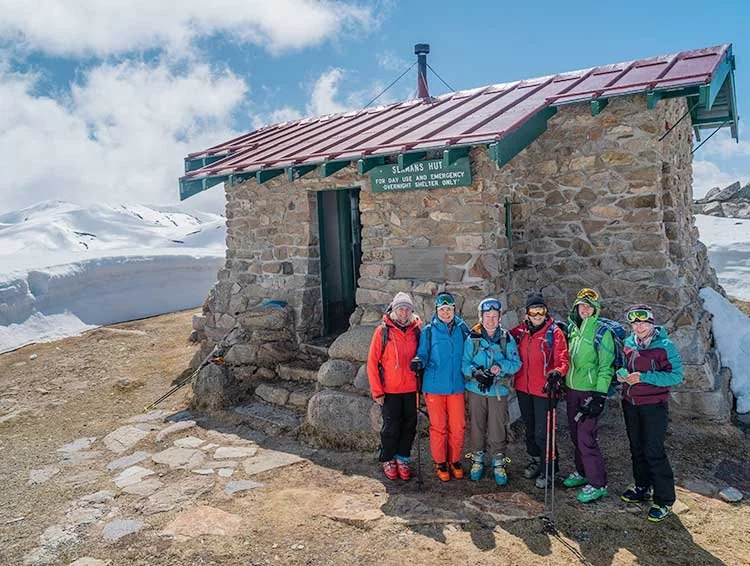 K7 group at Seamans Hut in winter