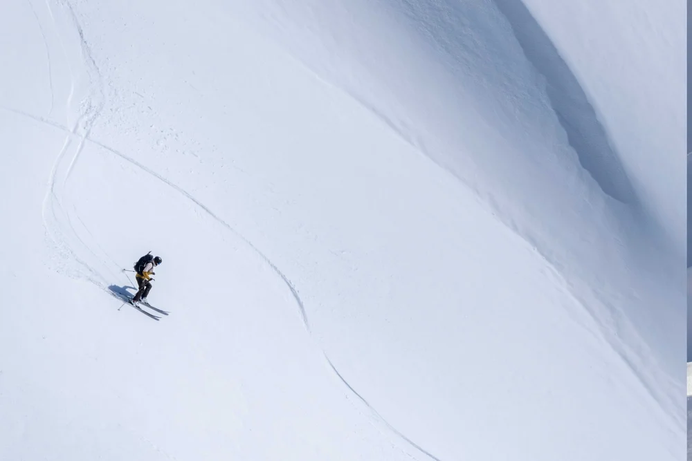 Steep skiing in the Australian backcountry