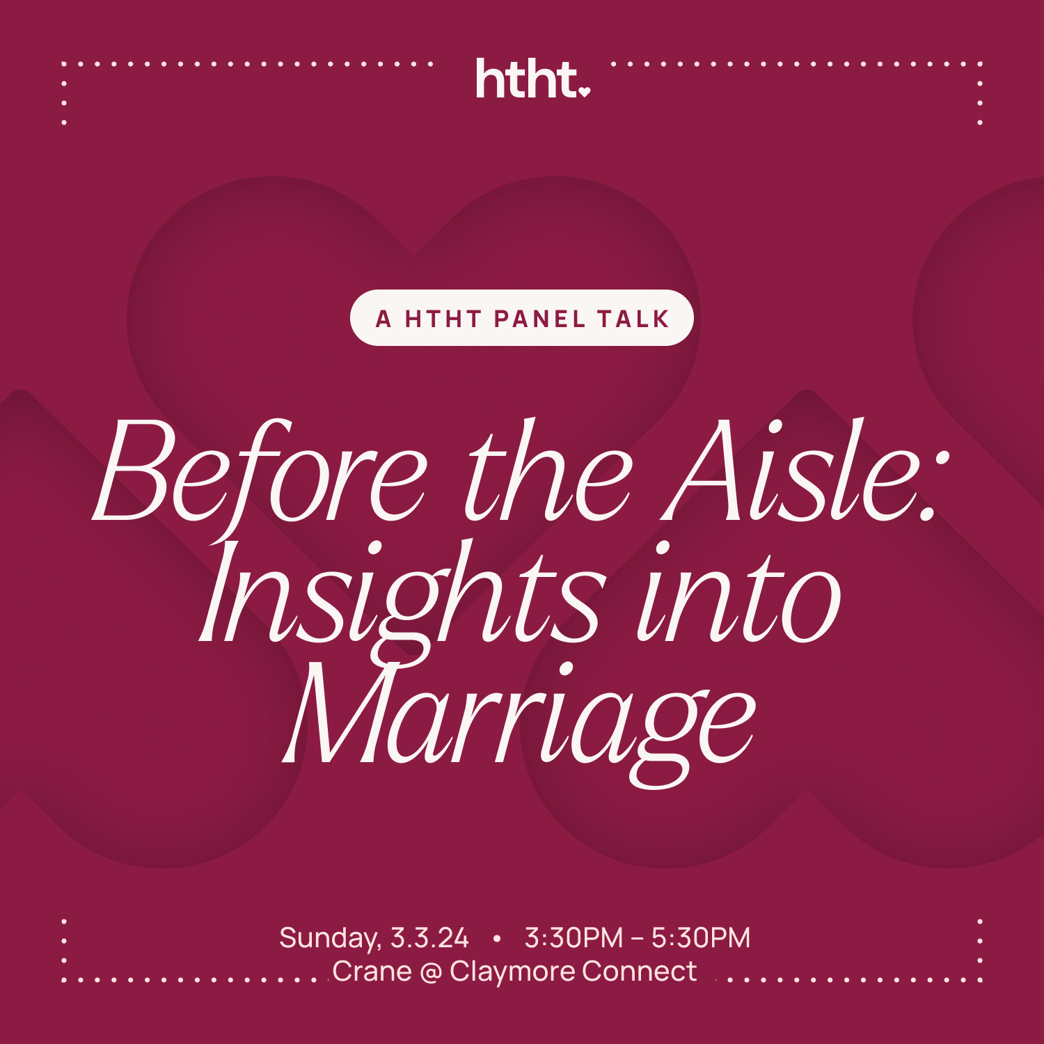 Before the aisle panel talk htht