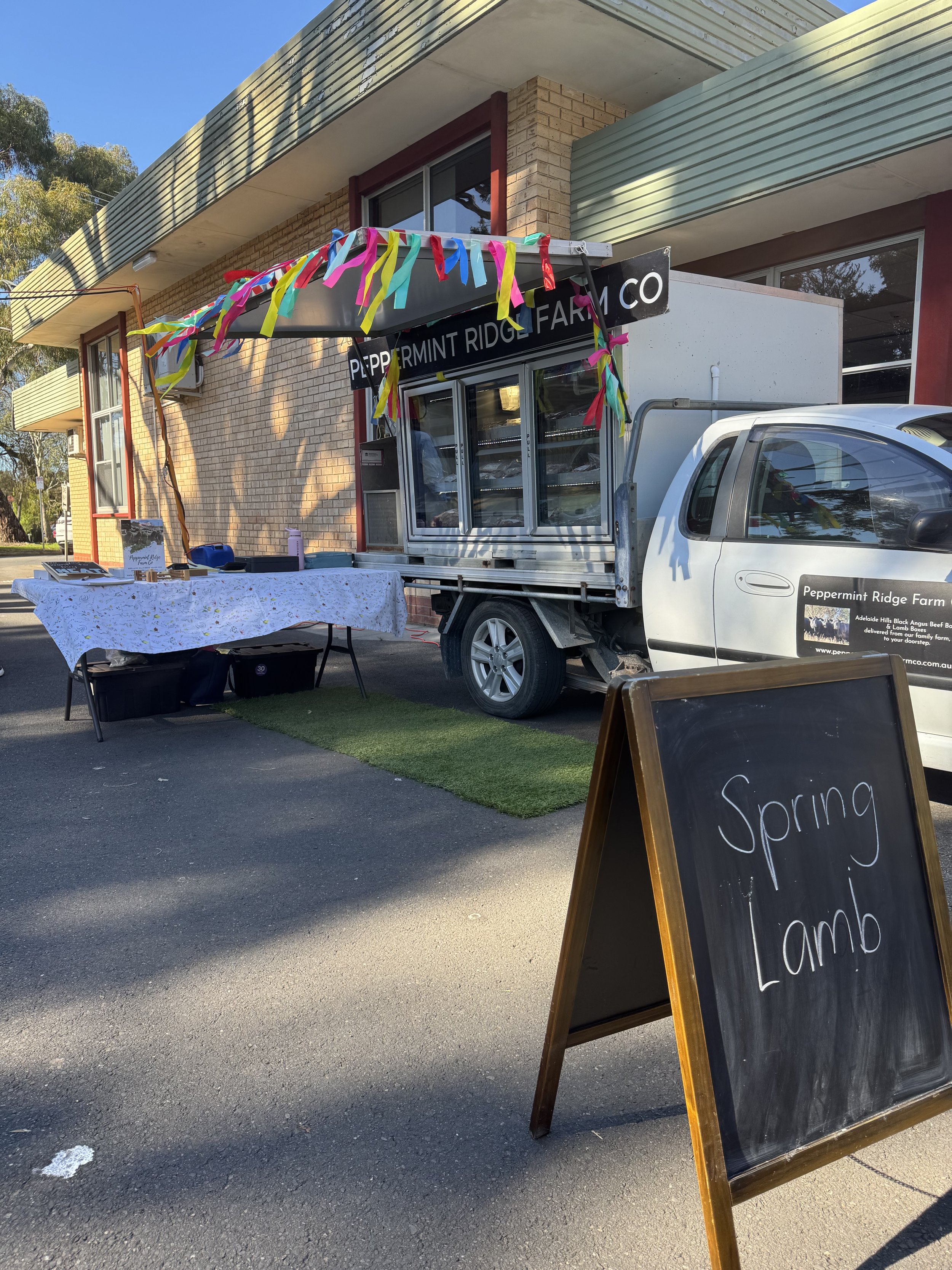 Spring Lamb by the Cut. Adelaide Hills Farmers Market 2026. Peppermint Ridge Farm Co.