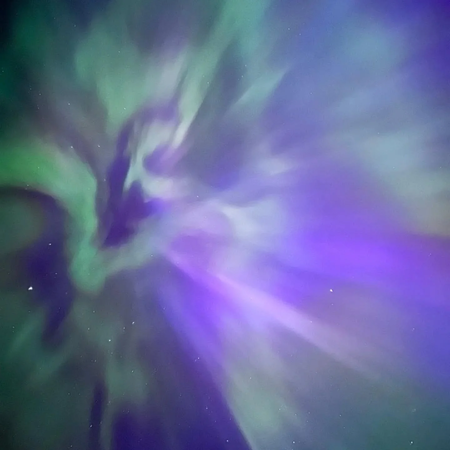 Imagine soaking in the mineral hot tub and gazing at this spectacular light show right over your head! Aurora Australis dancing and strobing and pulsing RIGHT NOW, easily seen with the naked eye! Imagine being tonight's guests, hot tub with a side of
