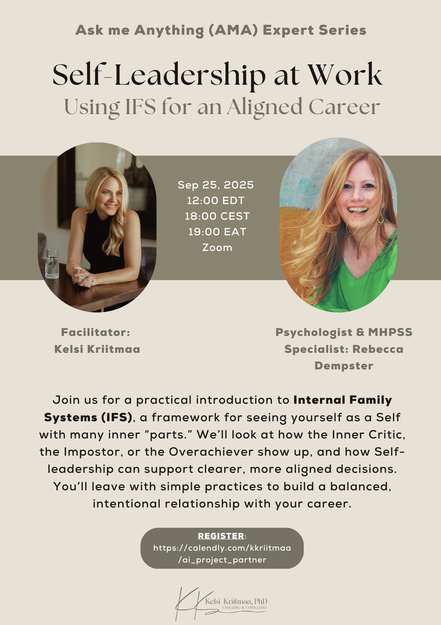 AMA: Self Leadership at Work, Using IFS for an Aligned Career