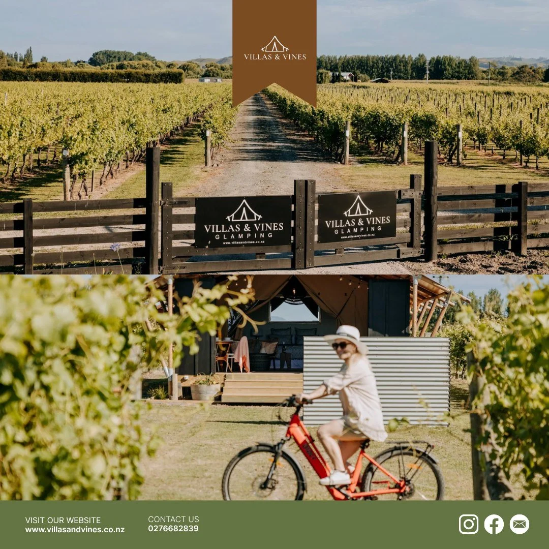 Escape the everyday hustle into a world of tranquillity with our luxurious glamping accommodations. Enjoy private access to breathtaking cycle trails and explore the exquisite Hawke's Bay countryside. 

VISIT OUR WEBSITE 

#GlampingGetaway #LuxuryNat