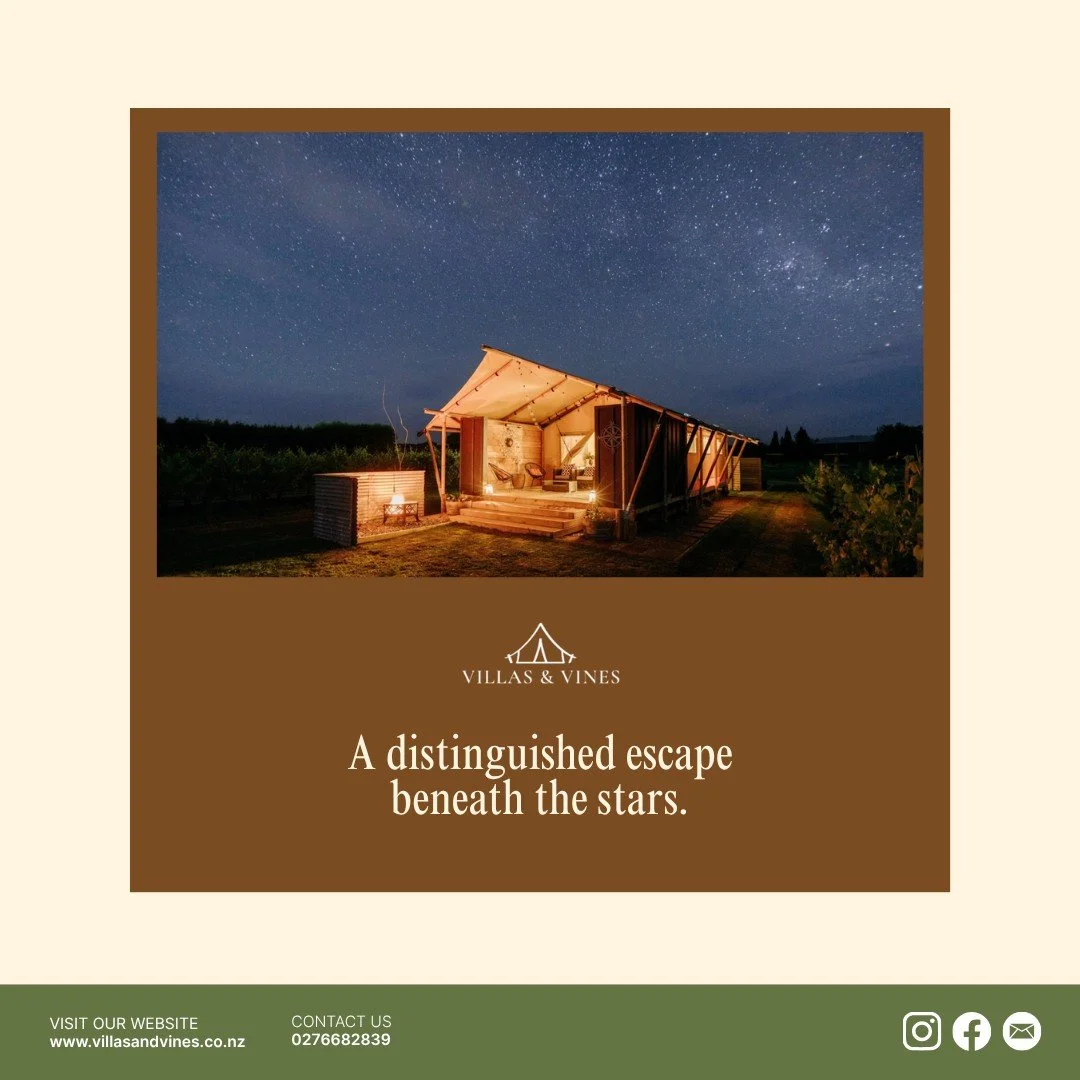 Each moment spent in our safari-style villas is a moment to cherish. From sun-soaked afternoons to starry nights, relaxation is at the heart of your adventure here. 🌙 

BOOK NOW 

#ChicGlamping #NatureRetreat #LuxuryVillas #OutdoorLifestyle #WineAnd