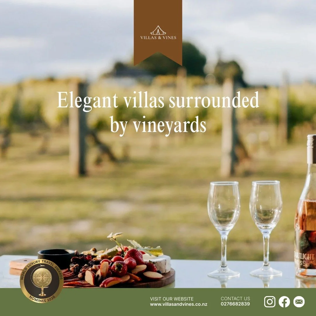 Imagine sipping wine on your balcony, overlooking the stunning landscapes of Hawke's Bay. Our safari-style glamping villas provide the perfect backdrop for relaxation and romance. 

VISIT OUR WEBSITE 

#ChicGlamping #LuxuryTravels #HawkesBay #Winerie