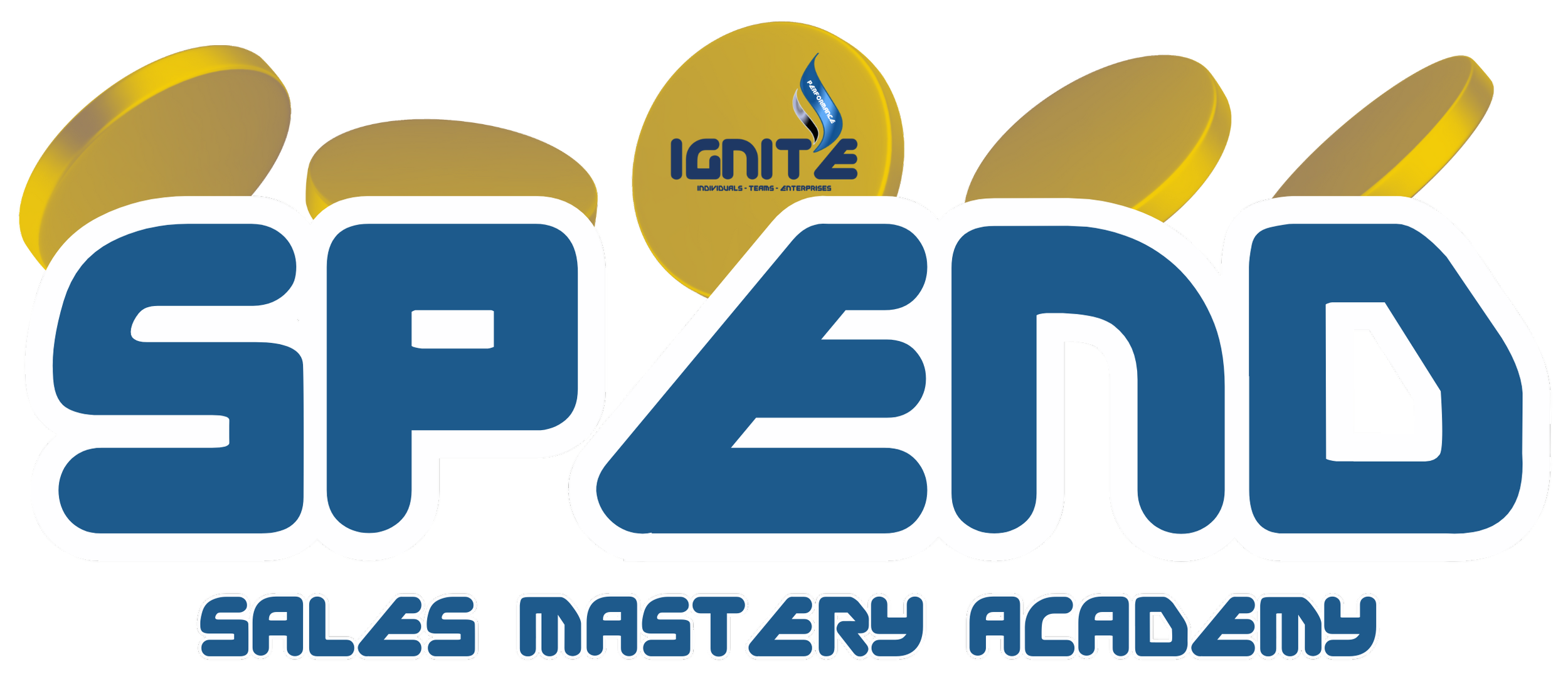 Logo for SPEND Sales Mastery Academy that supports todays requirement for Human Engagement Mastery as the differentiator for Sustained sales growth & success by mastering Discovery, Inquiry & leading with Empathy