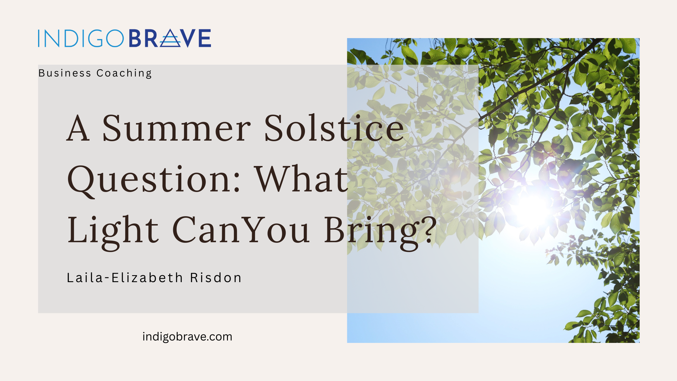 A Solstice Question: What Light Will You Bring?
