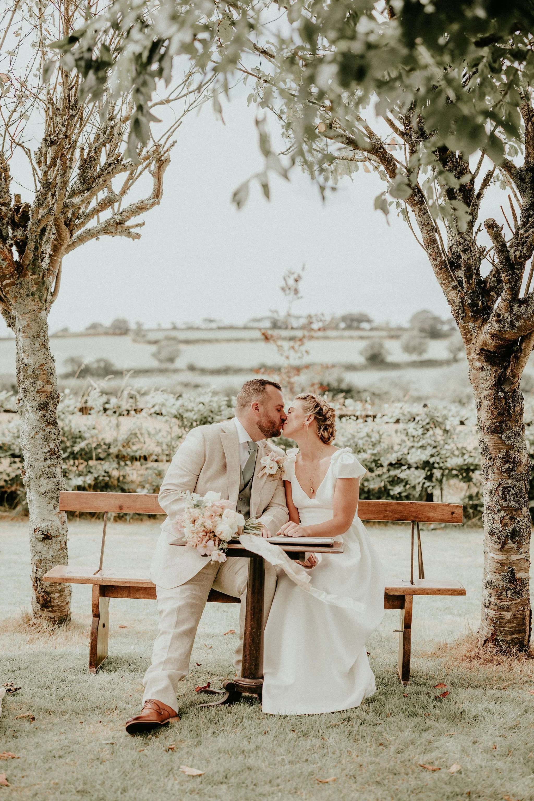 Bride getting married in Cornwall at The Cornish Place, photo by Olivia Rossi photography
