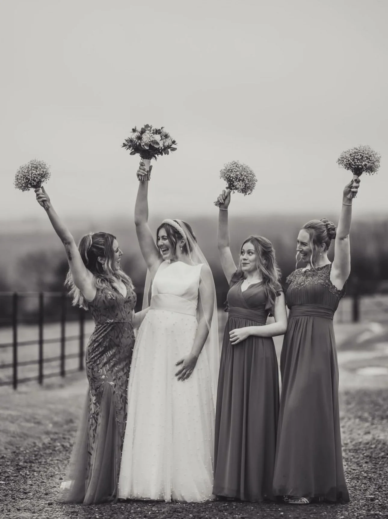 Bride & Bridesmaids hair and makeup at Trevenna Barns in Cornwall