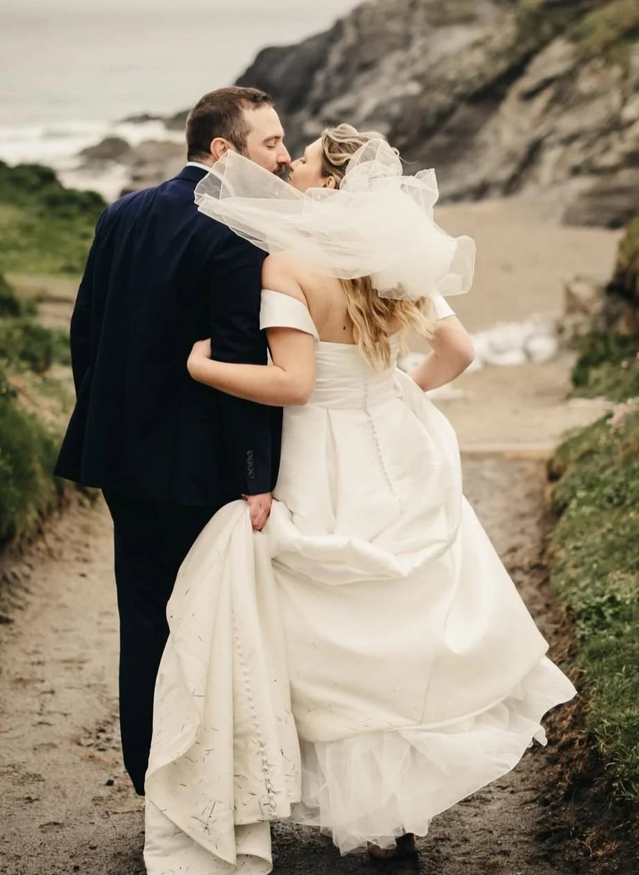 Wedding bride and husband at the polurrian