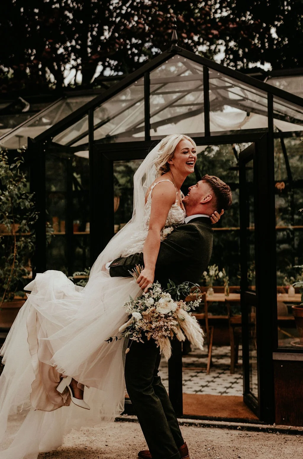 Bride on her wedding day with hair and makeup done in cornwall