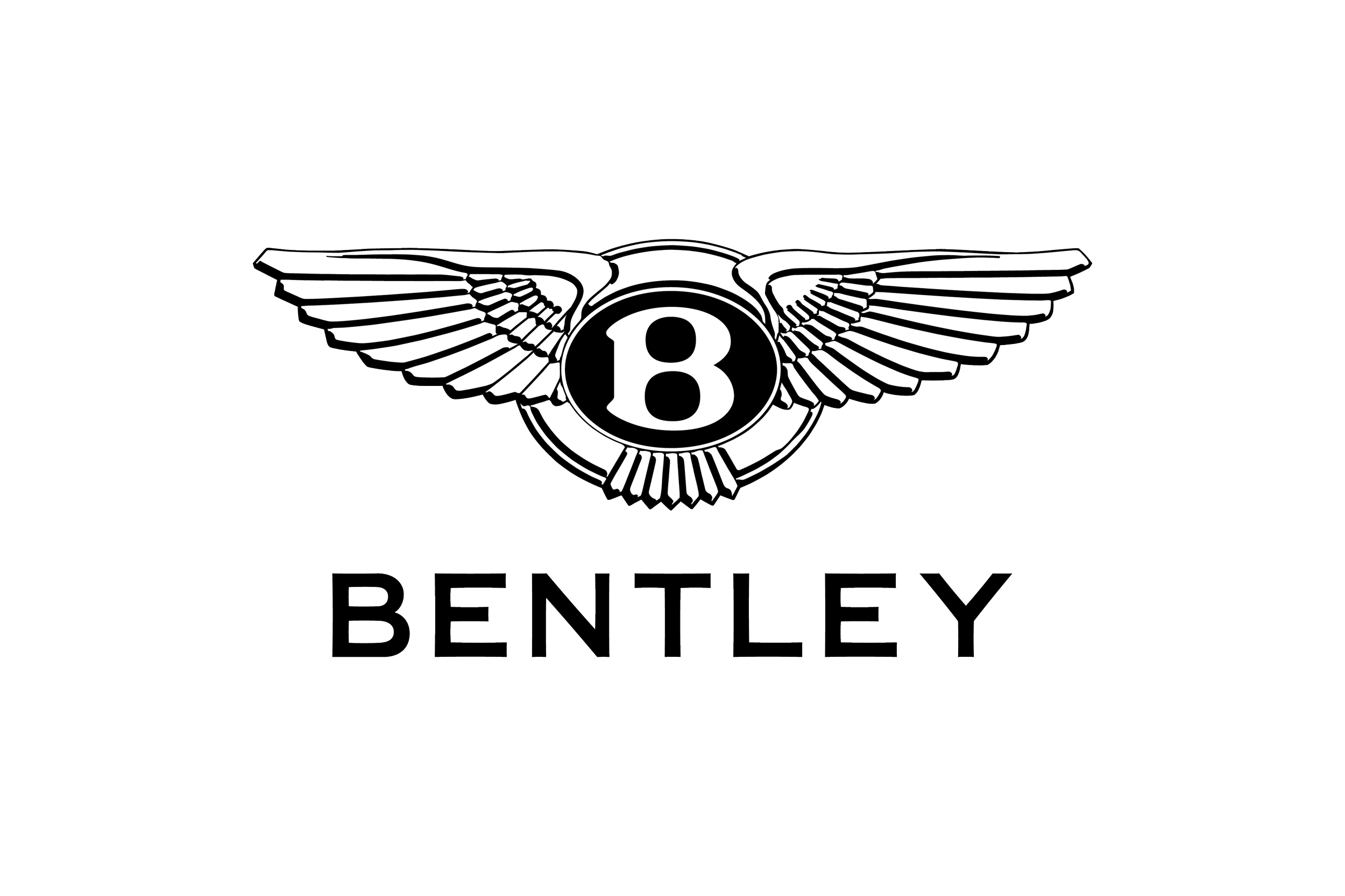 Logo of Bentley with a stylized letter 'B' inside a circle with wings, and the word 'BENTLEY' underneath.