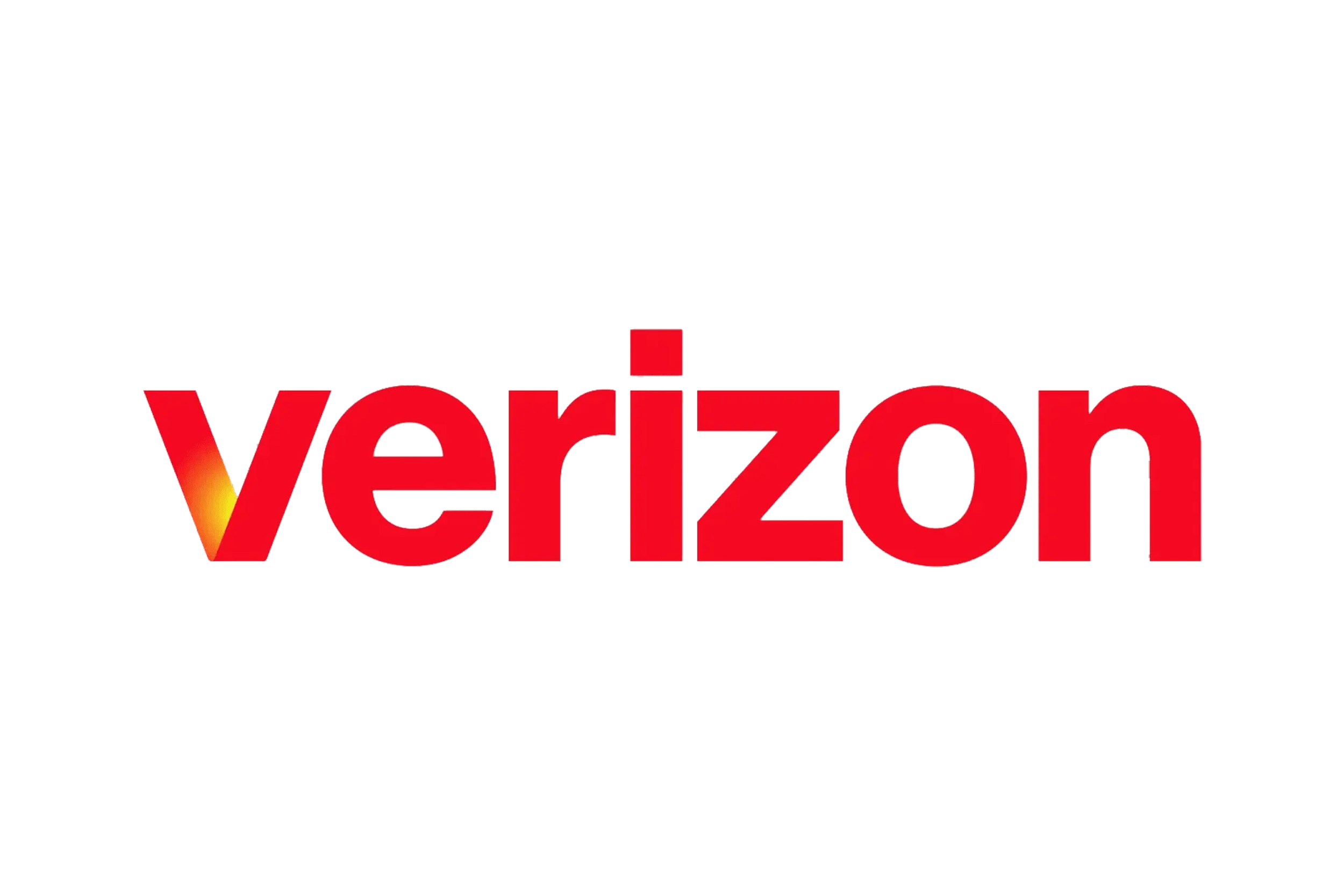 The logo of Verizon with large red text reading 'Verizon'.