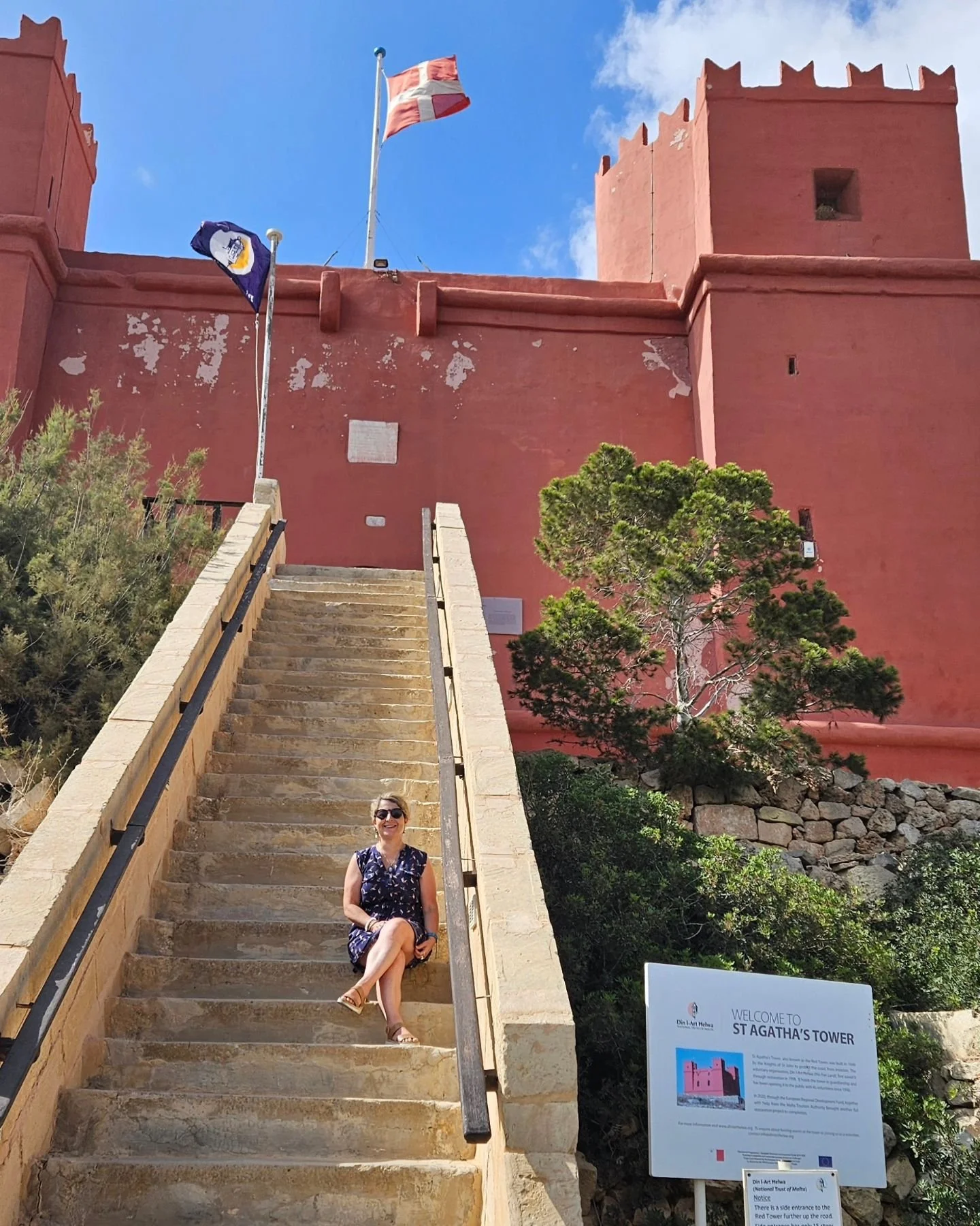 The Red Tor, built by the Knights to watch over and protect Malta and its islands. It would be a part of the other Tors found across the islands in order to communicate danger.