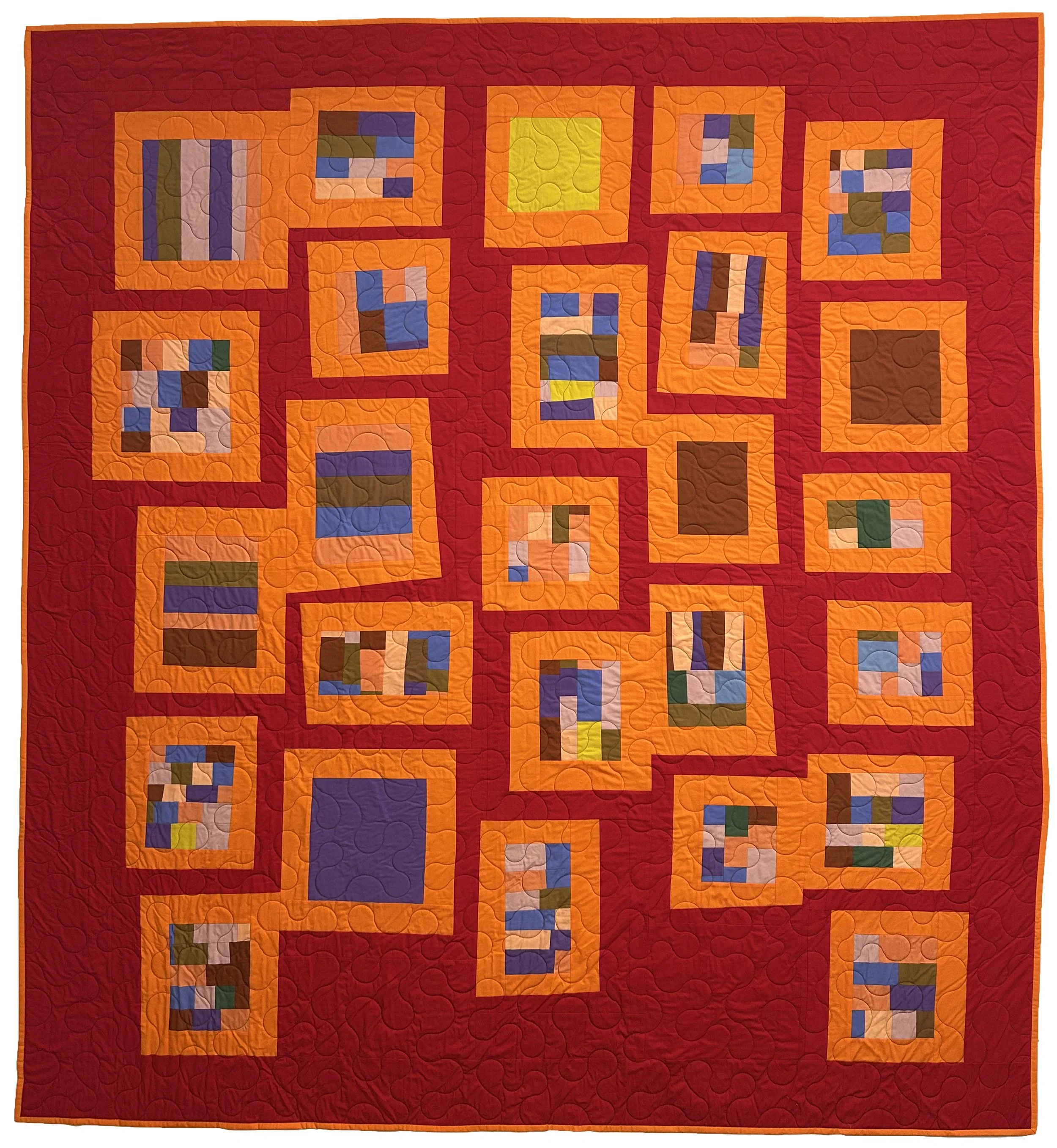 Orange and Red_68" x 76"
