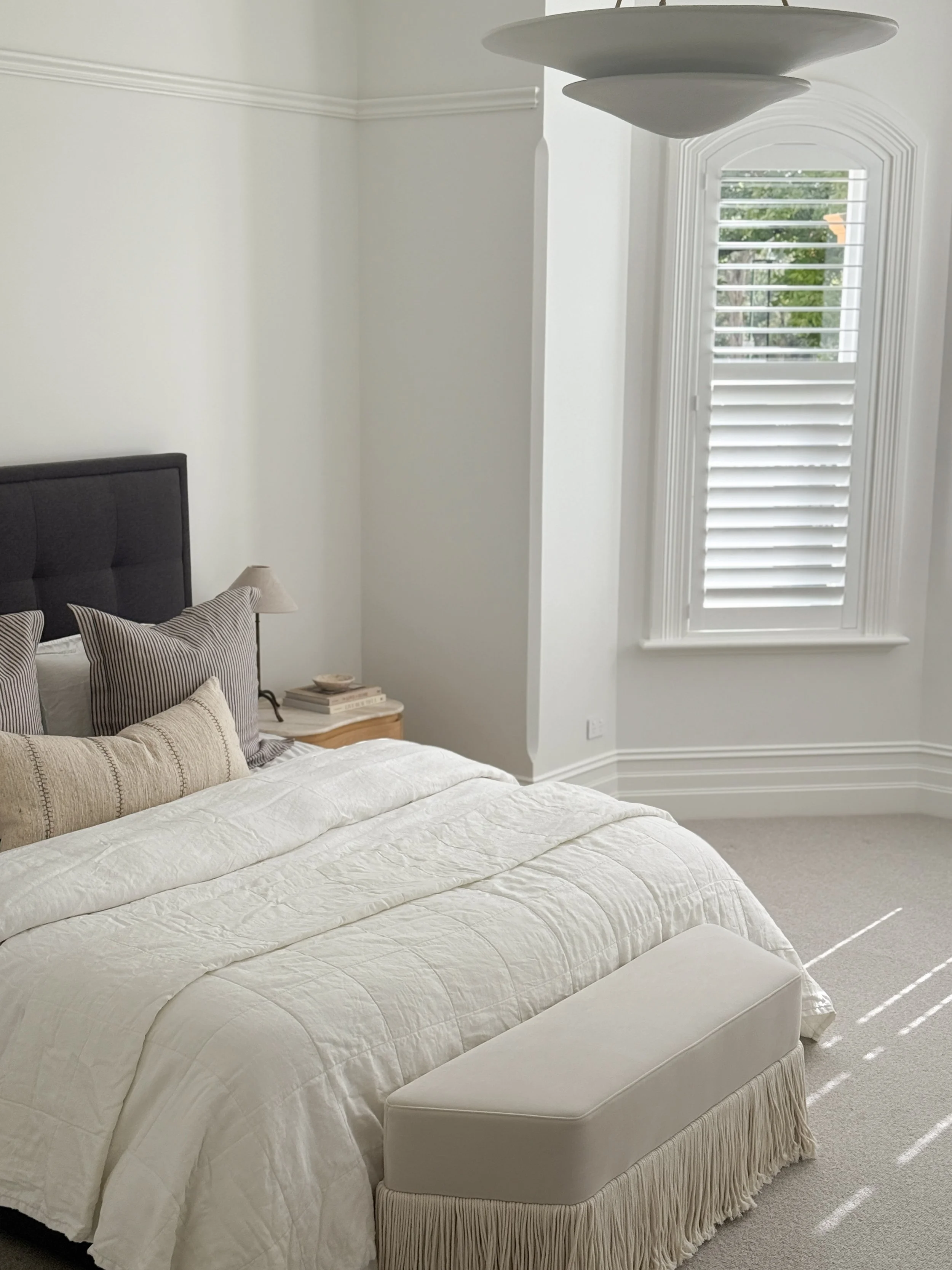 Transitional Bedroom styling project Adelaide 