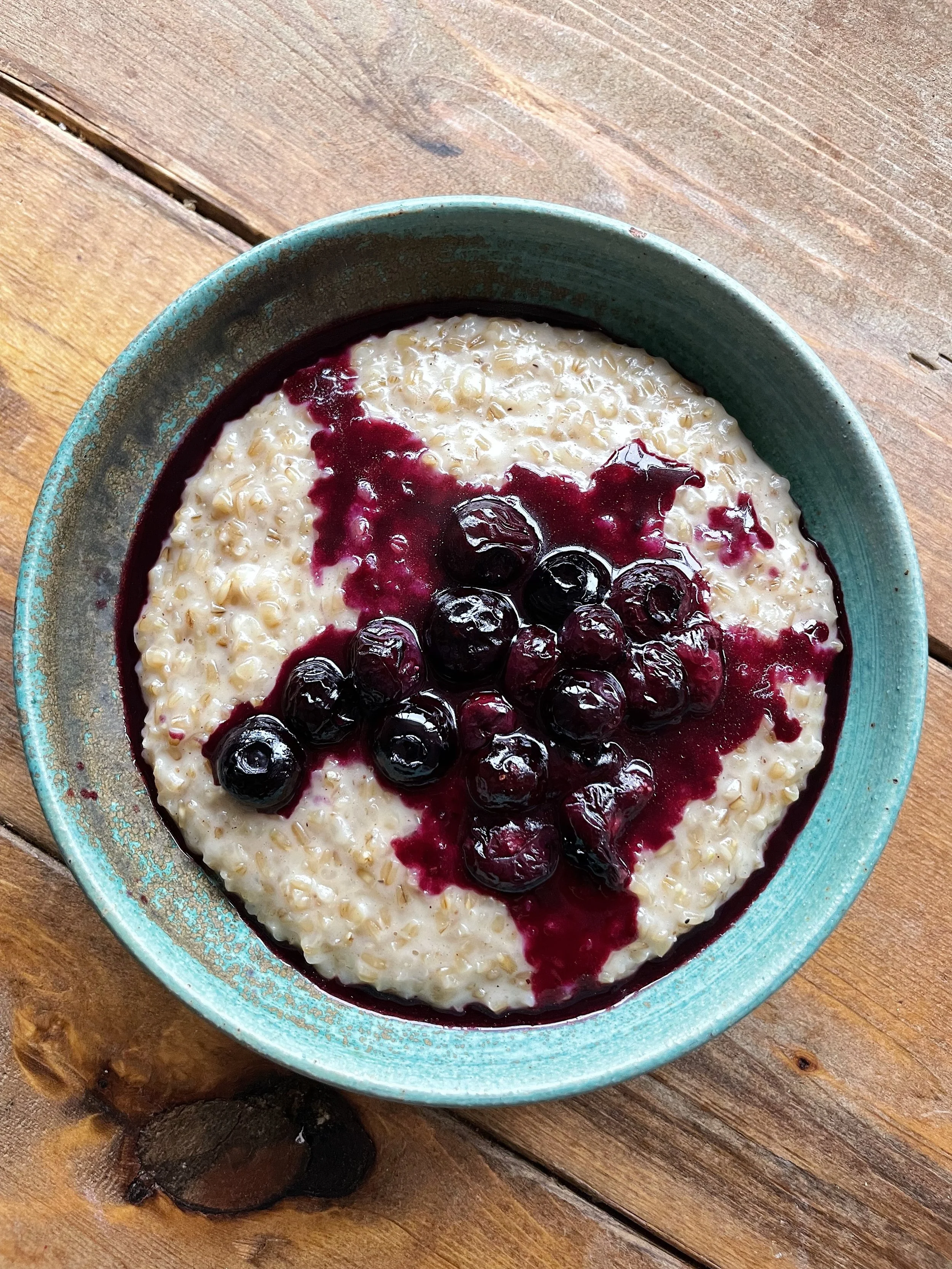 Caramelized Blueberry Oatmeal