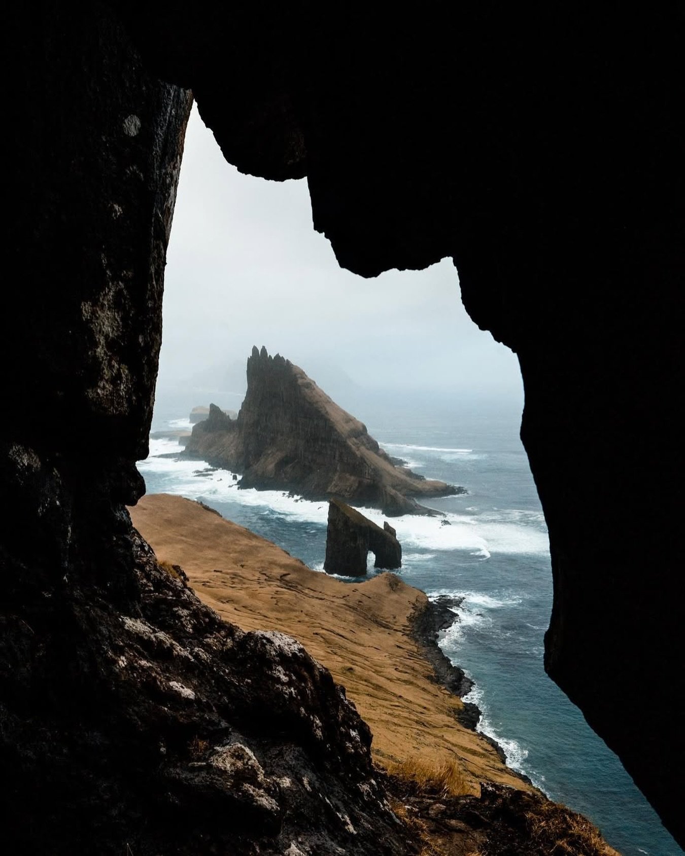 This and a dragon 🐉 Only thing missing&hellip;

This is a real filming location from How to Train Your Dragon.

📍 Tindh&oacute;lmur 

#faroeislands #movielocation #bucketlistplaces