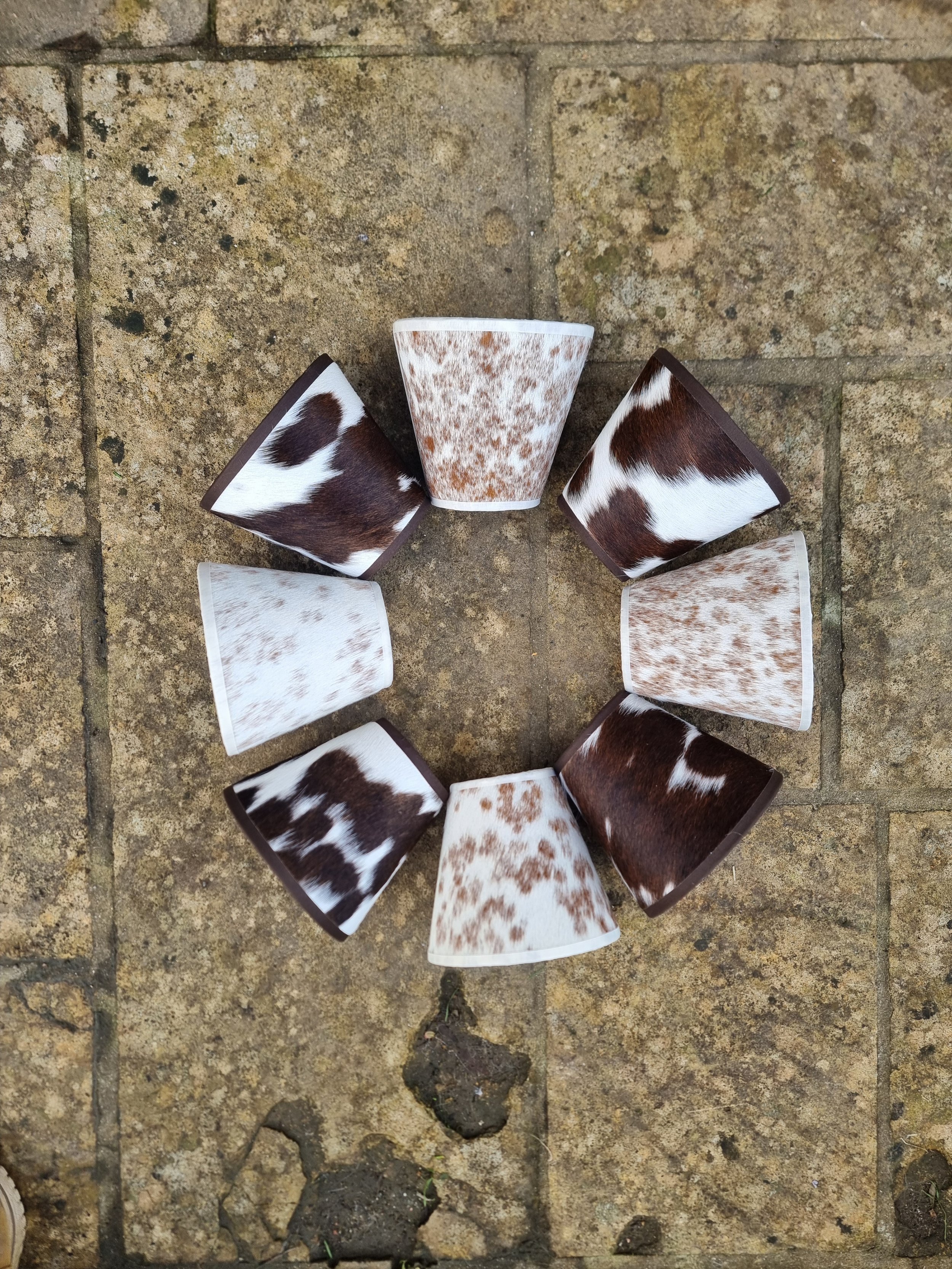 15cm Cowhide Lampshade Candle Clip Sconce