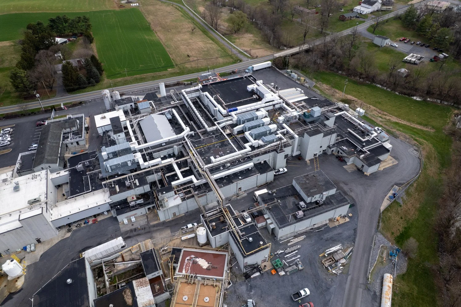 Aerial view of a Virginia poultry processing facility