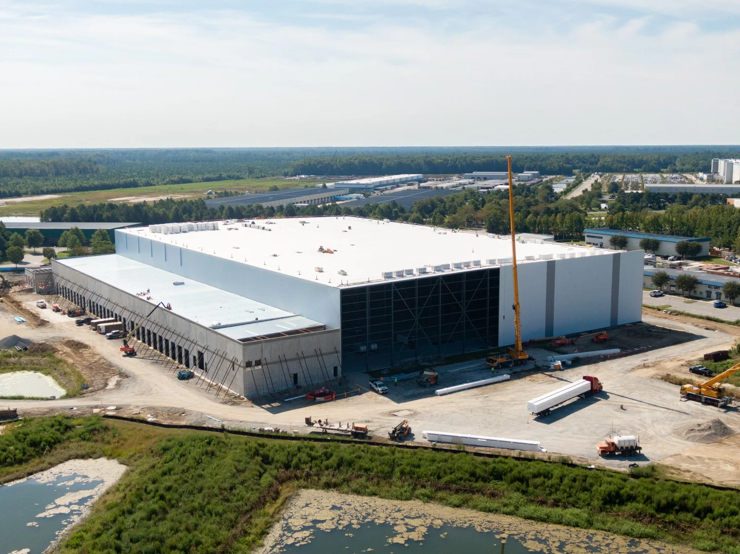 Aerial view of the FreezePak cold storage facility and surrounding site