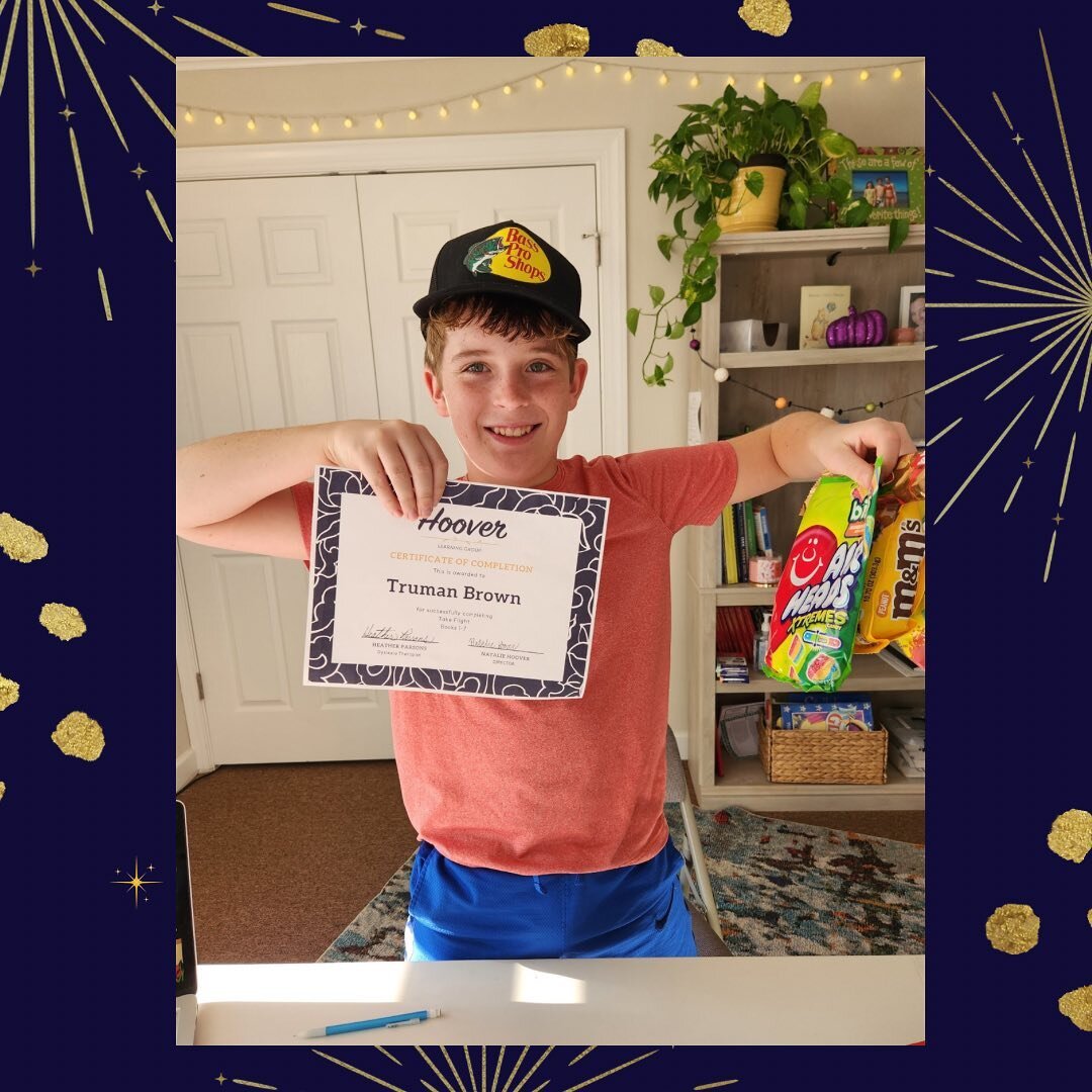 Yesterday was a big day for our friend, Truman! He has worked so hard with Mrs. Heather and finished his last lesson of Take Flight! We are so incredibly proud of you, Truman!
