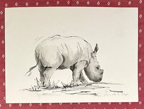 'Gentle outing' Pen and wash - 20 x 31cm - £195