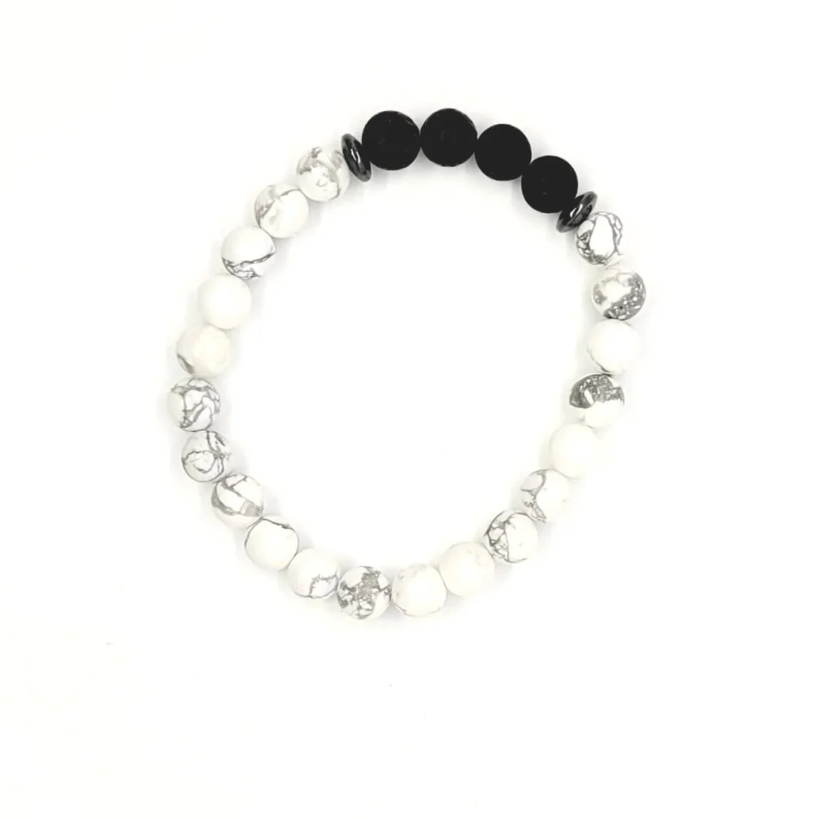 Harmonize Howlite & Lava Rock Bracelet