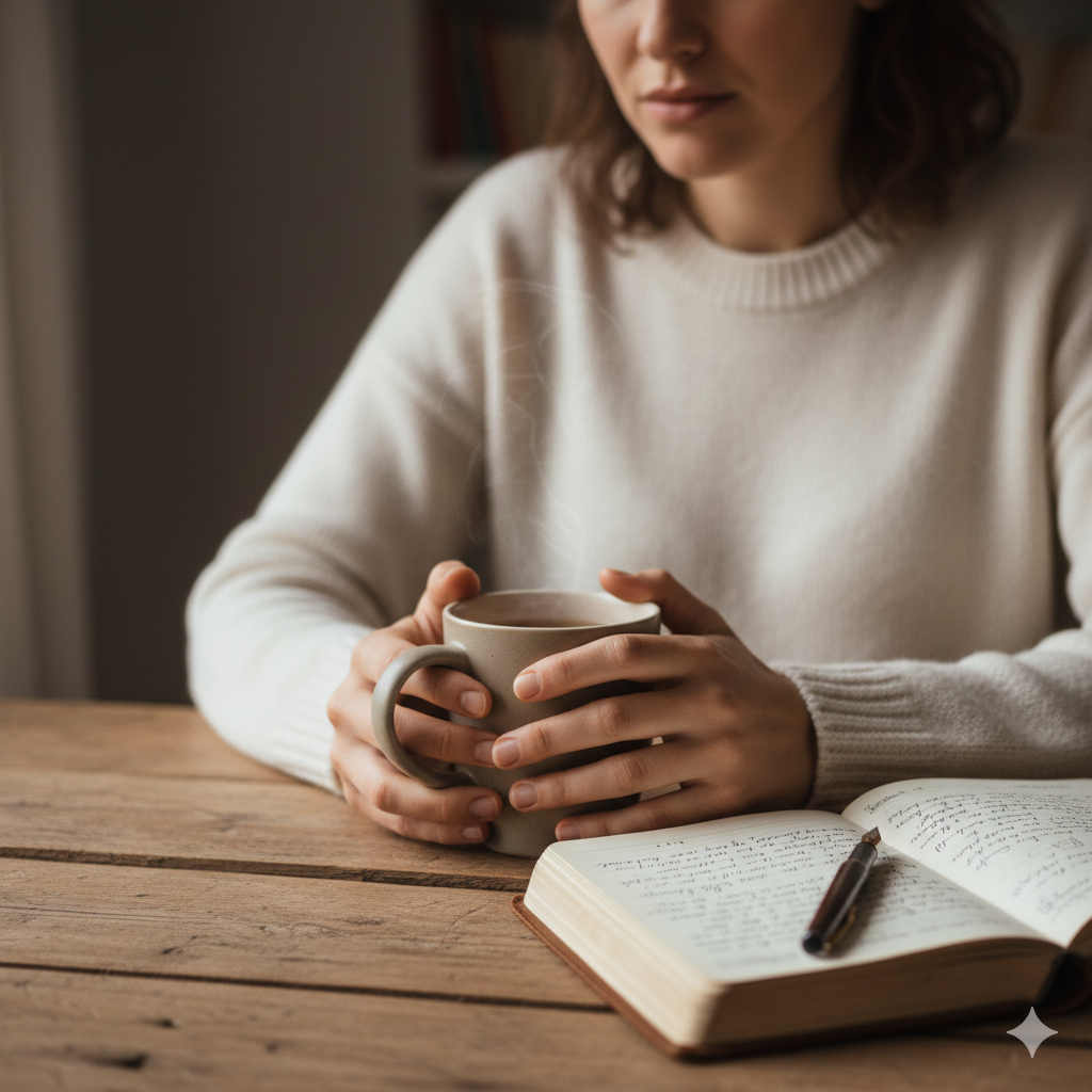 Woman thoughtfully, considering what's really draining her energy