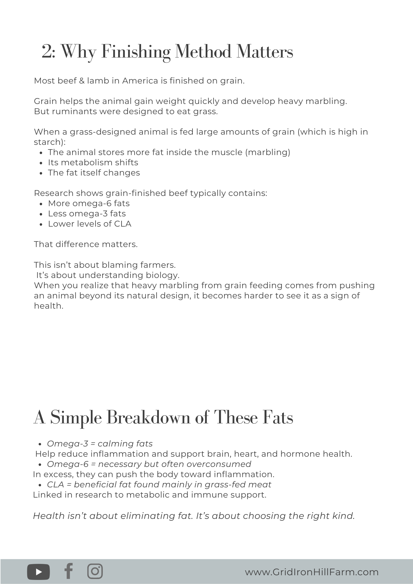 My Clean Meat Guide -Grid Iron Hill Farm~100% Grassfed Beef & Lamb ...