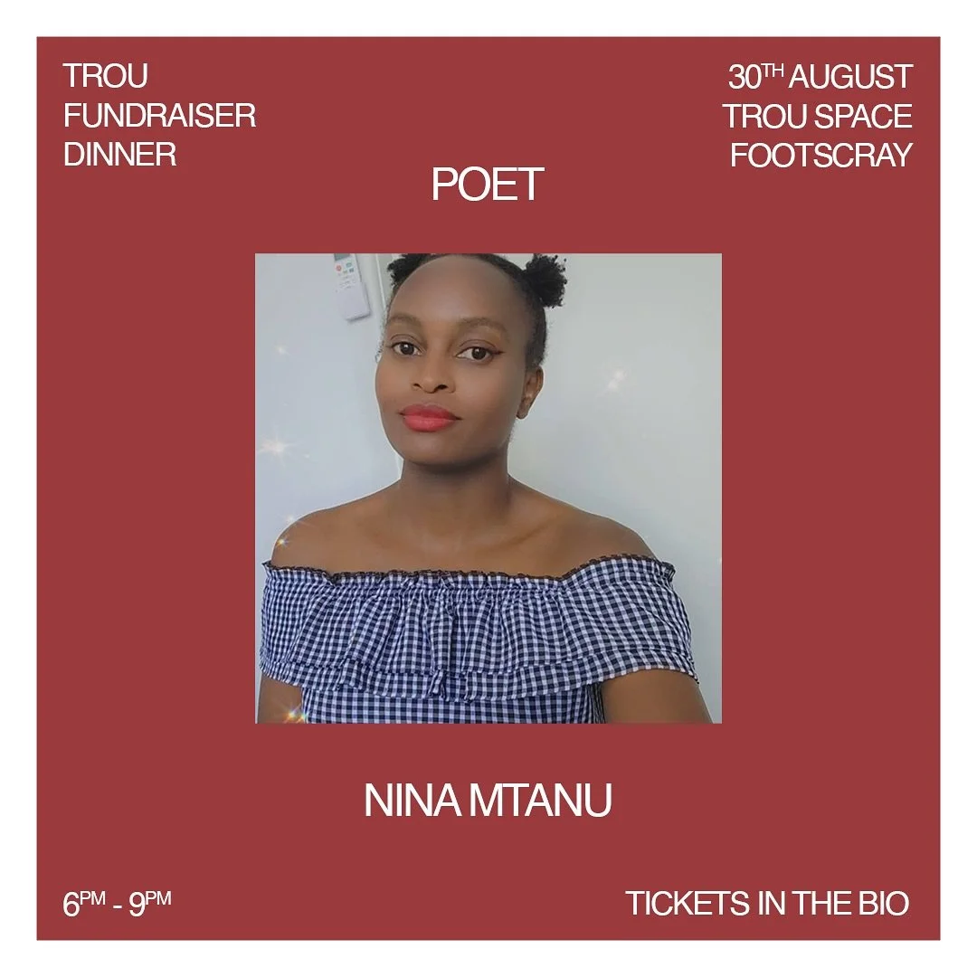 Meet The Artists Performing at our Fundraising Dinner!

Nina Mtanu is a self-taught published poet, whose works&rsquo; focal point pieces together a singular moment to paint an evocative nostalgic montage of imagery.

Poetry has been a way to emotion