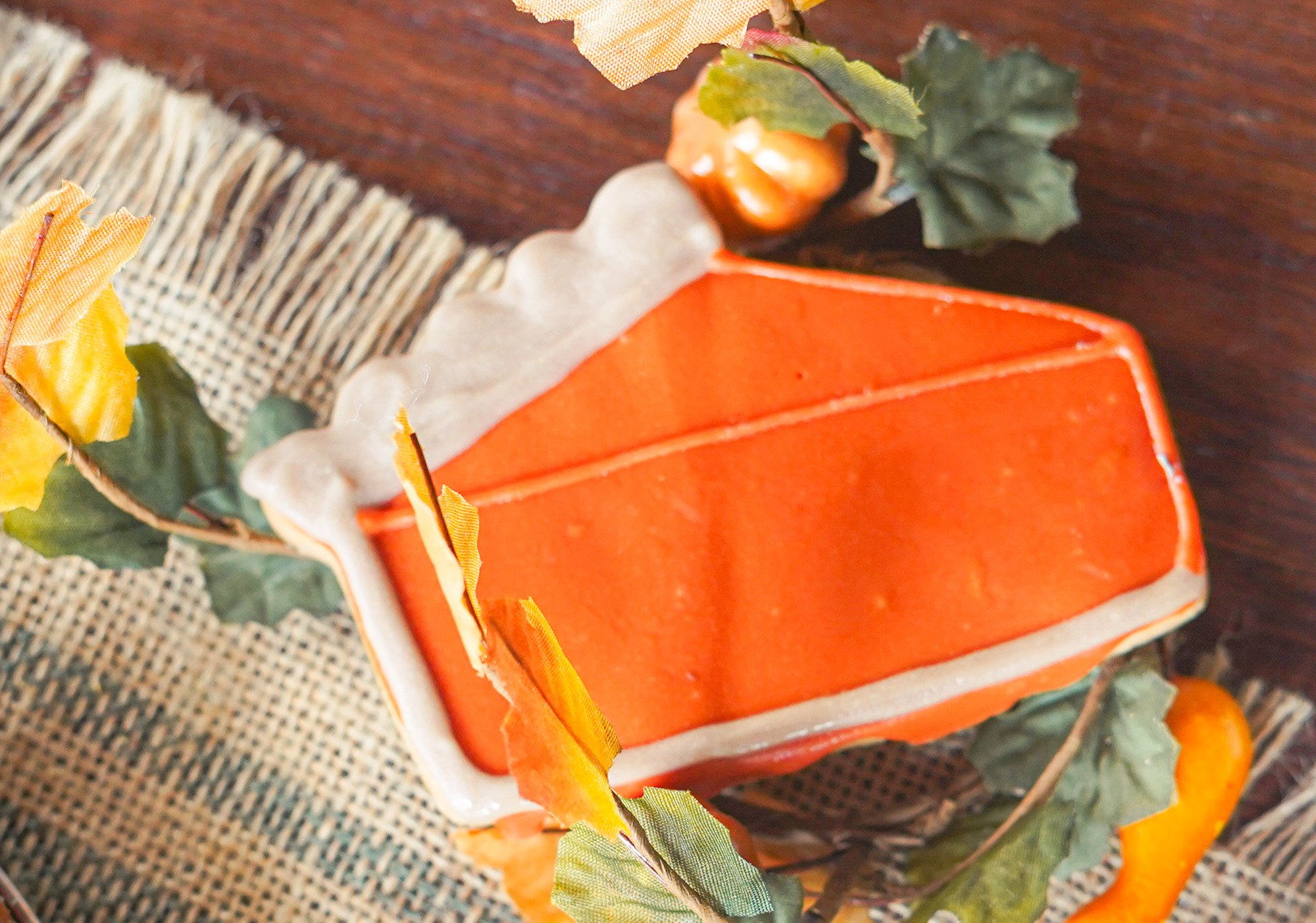 Pumpkin Pie Slice Sugar Cookies