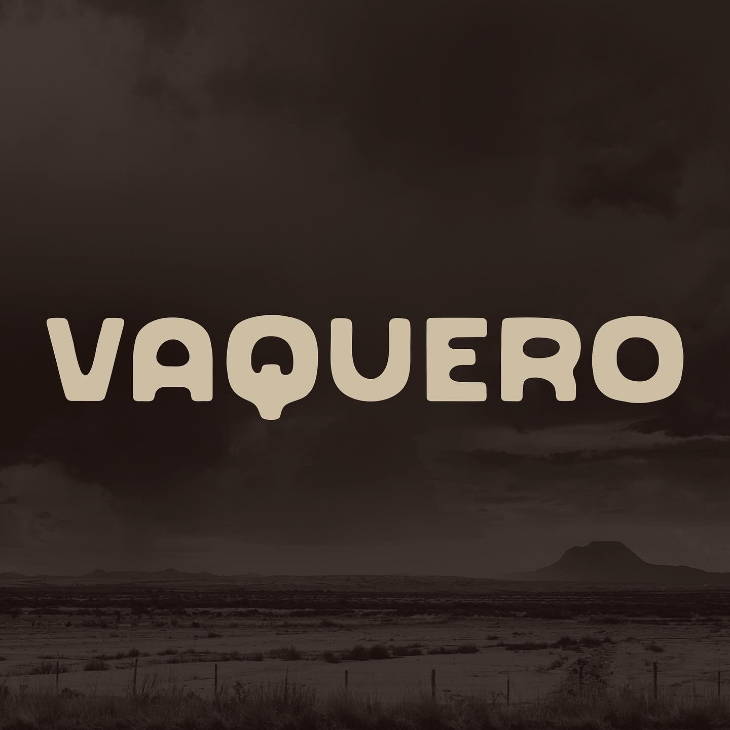 Vaquero- the newest typeface from the studio 🤠 

Vaquero is a rounded all caps typeface inspired by the weathered West. Now available on @creativemarket 

#creativemarket #typefacedesign #handmadetype