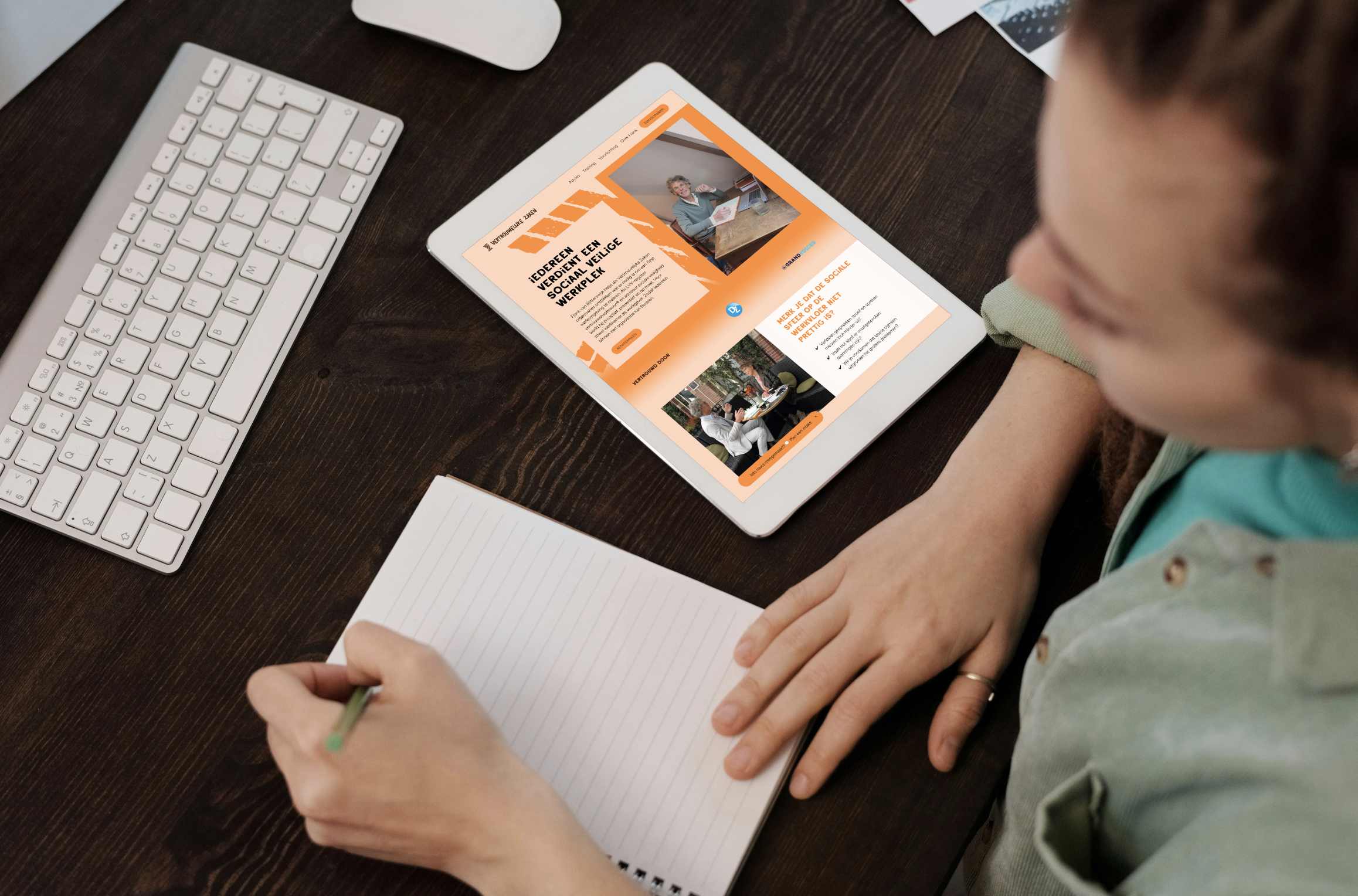 Webdesign voorbeeld voor Vertrouwelijke Zaken