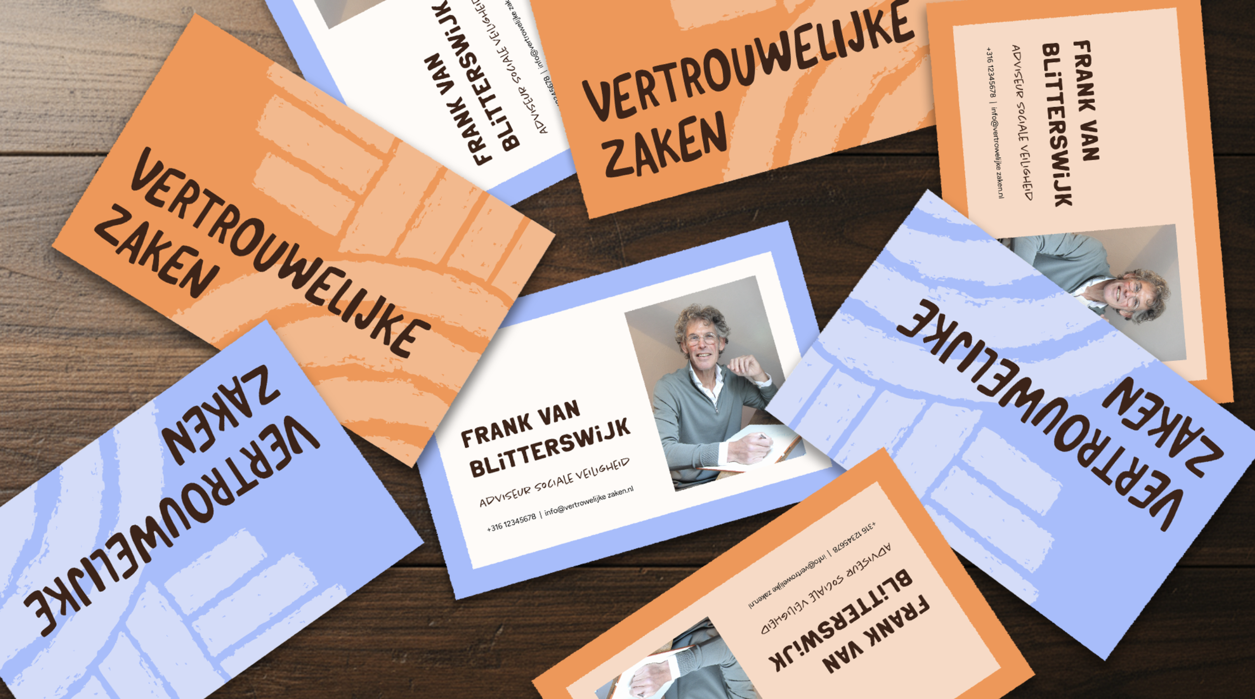 Mock up van visitekaartje ontwerp voor Vertrouwelijke Zaken