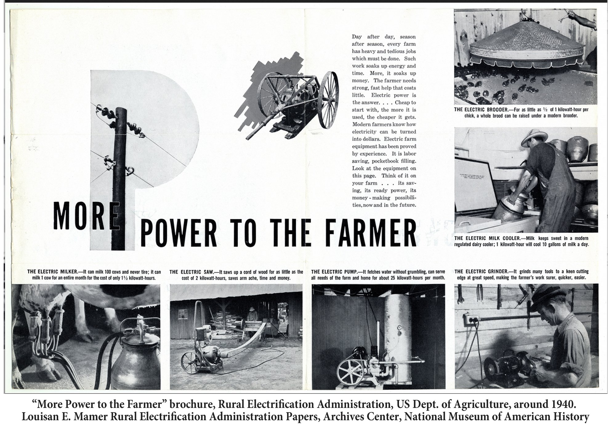 In 1930, 90% of rural American did not have electricity. Even with the Rural Electrification Program, still only 40% had power in the mid 40s.